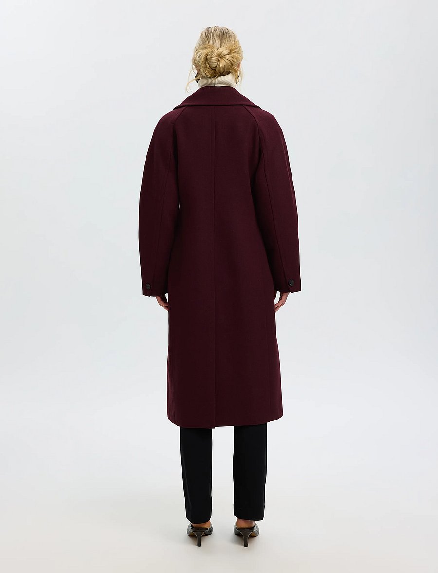 Selected - SLWVALERIE WOOL BLEND COAT - winterjacken - tawny port - 2