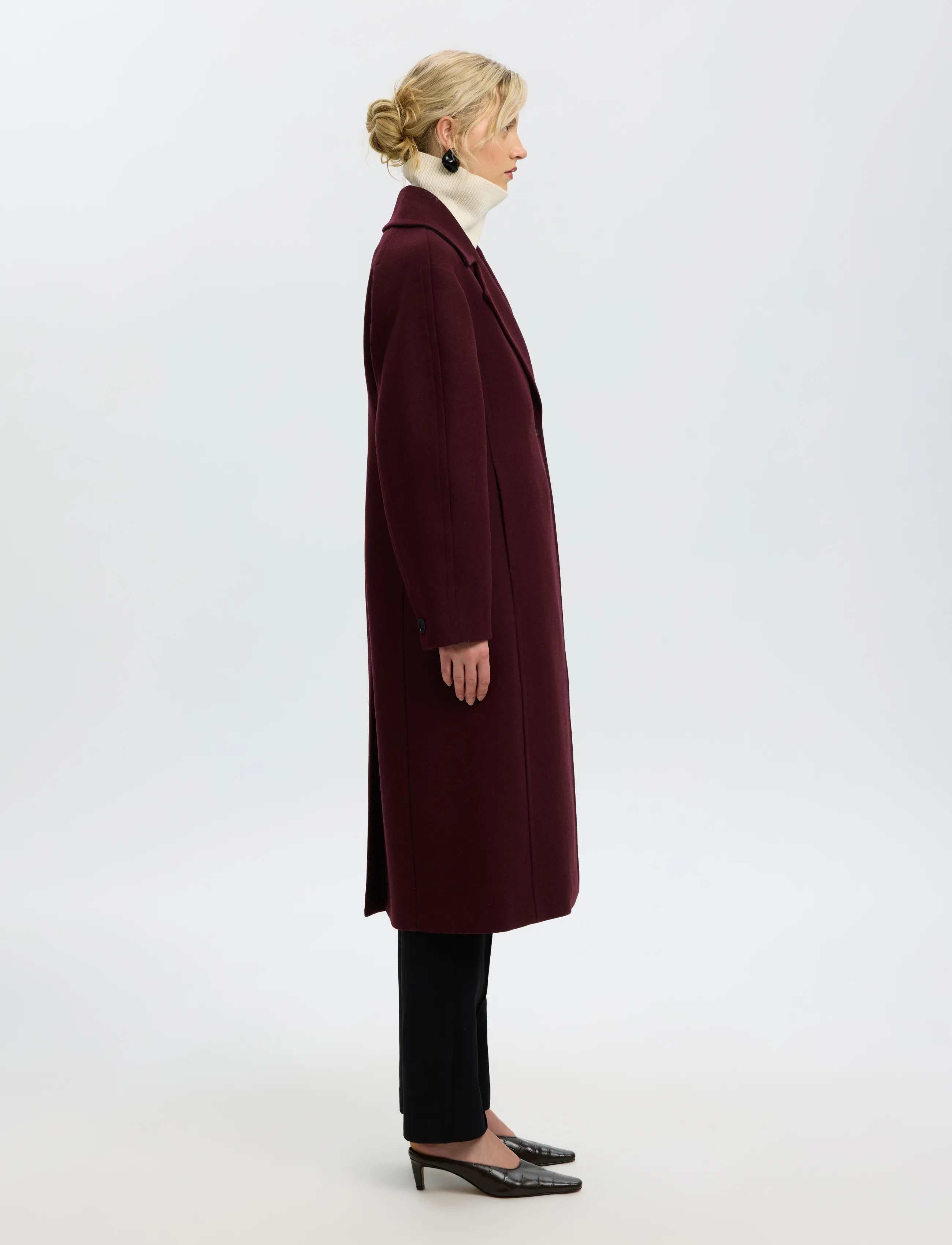 Selected - SLWVALERIE WOOL BLEND COAT - vinterjakker - tawny port - 3