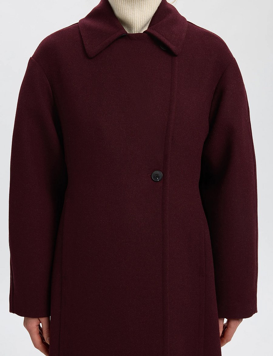 Selected - SLWVALERIE WOOL BLEND COAT - winterjacken - tawny port - 4