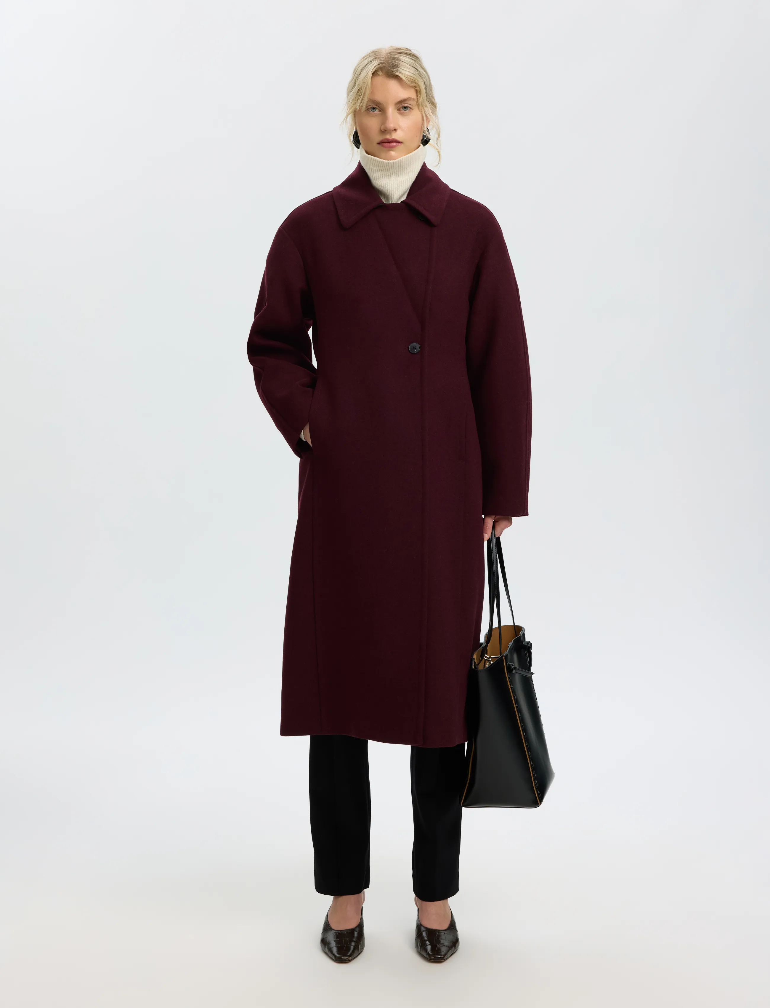 Selected - SLWVALERIE WOOL BLEND COAT - vinterjakker - tawny port - 5