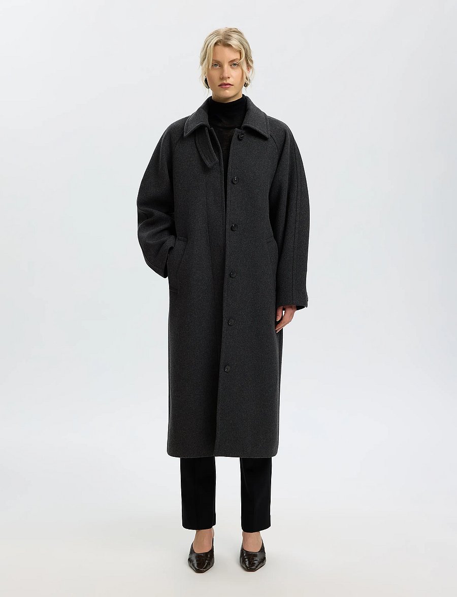 Selected - SLWRAEY MANTECO COAT - vinterjakker - dark grey - 0