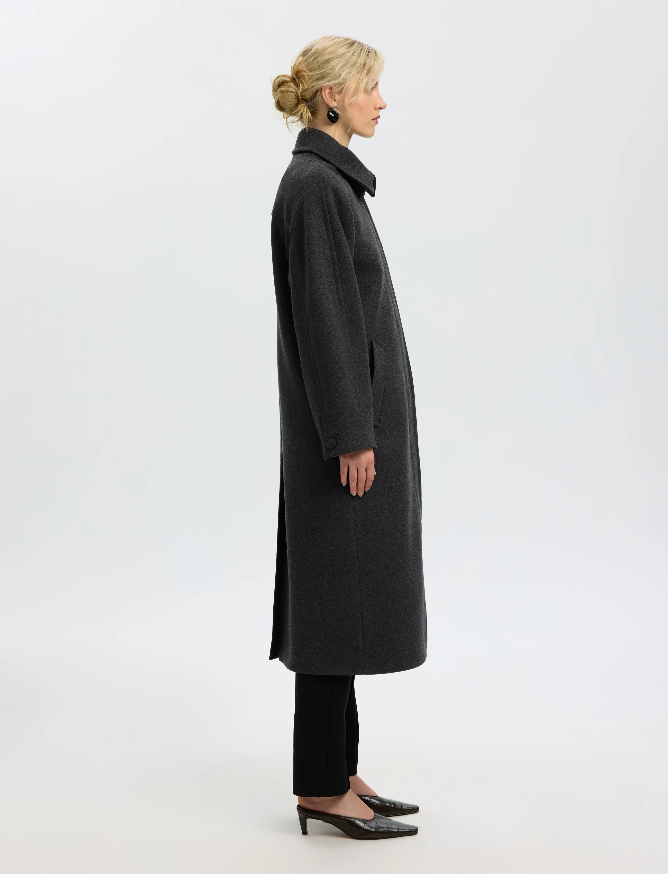 Selected - SLWRAEY MANTECO COAT - vinterjakker - dark grey - 3