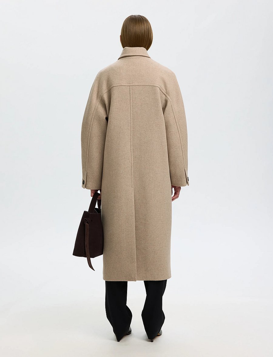 Selected - SLWRAEY MANTECO COAT - winter jackets - island fossil - 2