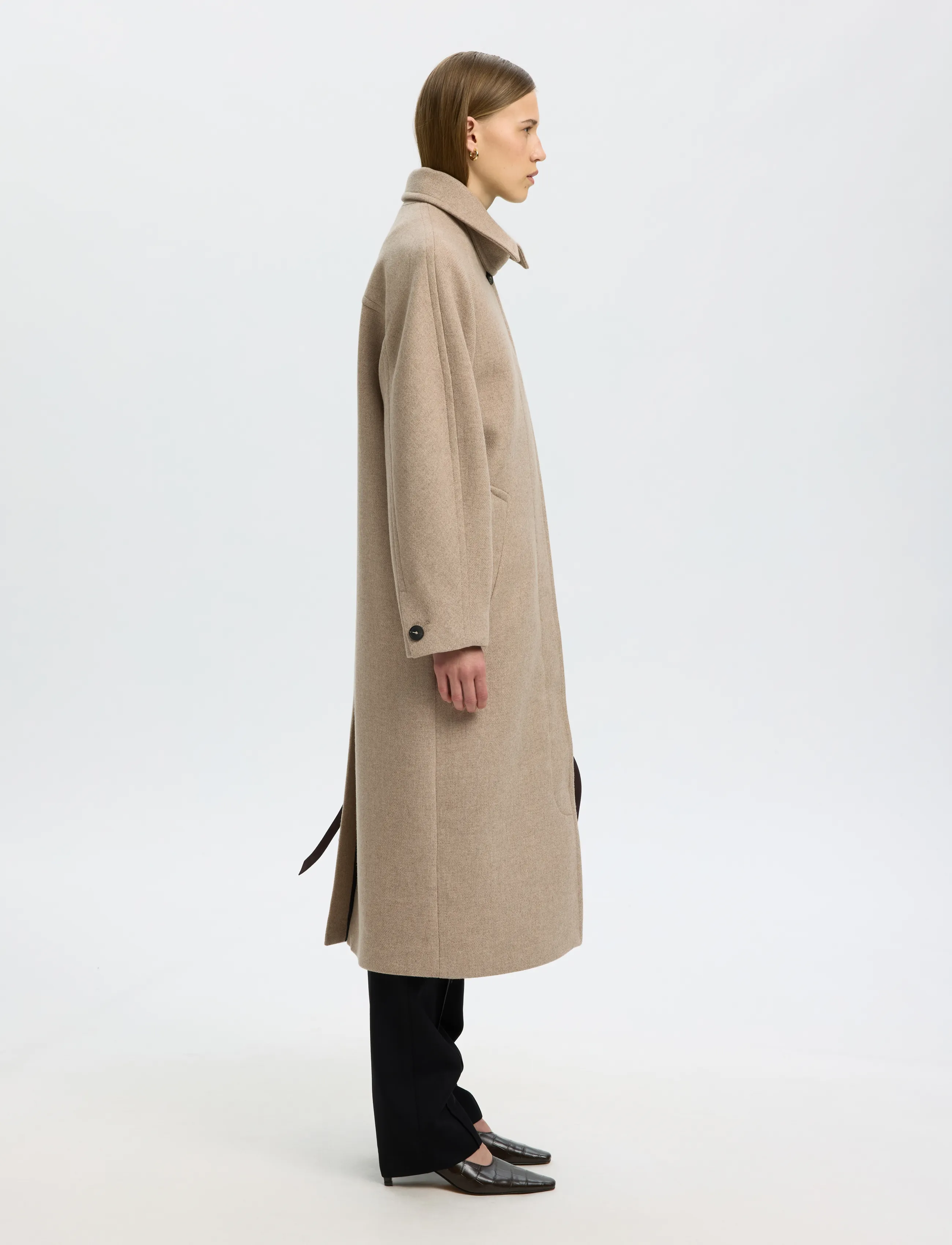Selected - SLWRAEY MANTECO COAT - winter jackets - island fossil - 3