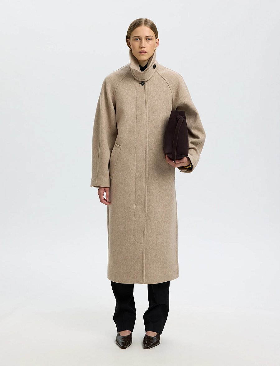 Selected - SLWRAEY MANTECO COAT - winter jackets - island fossil - 5