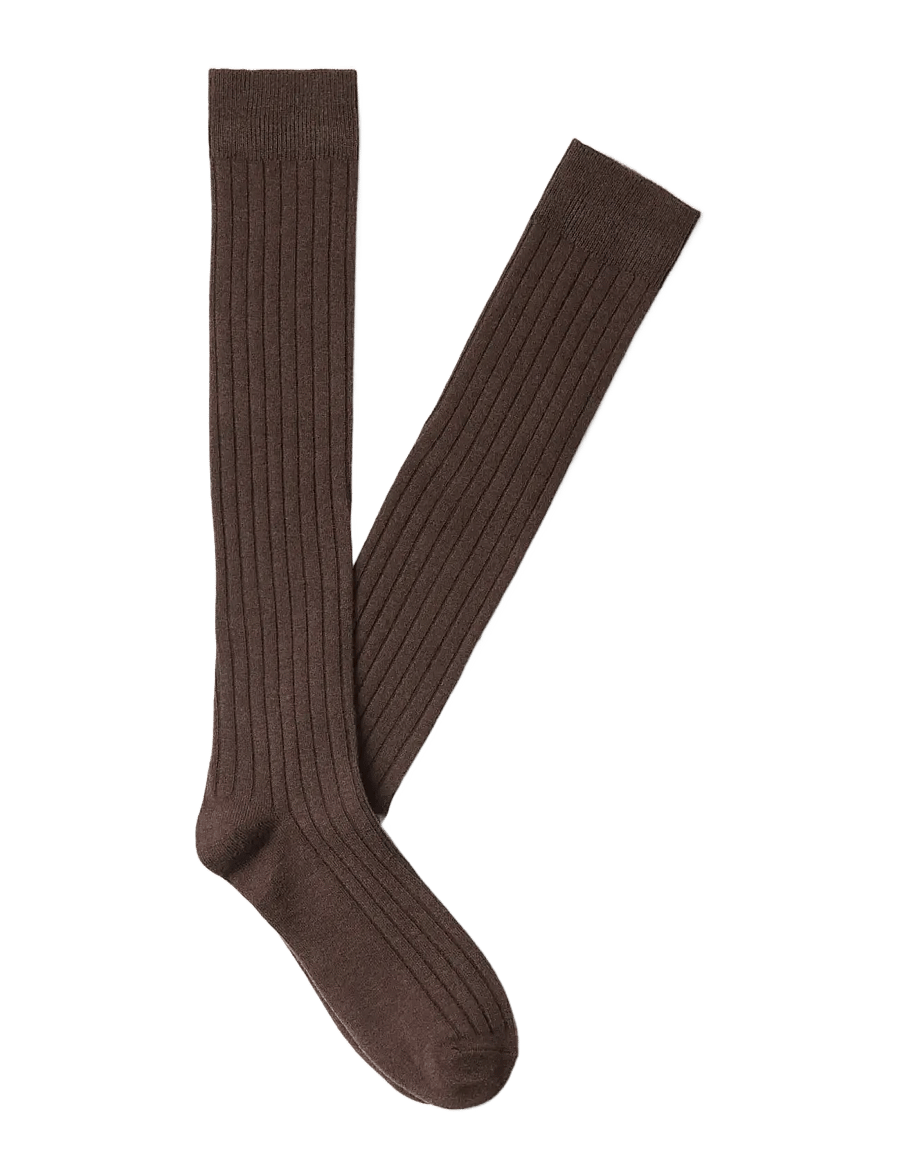 Selected - SLWCHLOE LONG WOOL BLEND RIB SOCK - põlvikud - delicioso - 0