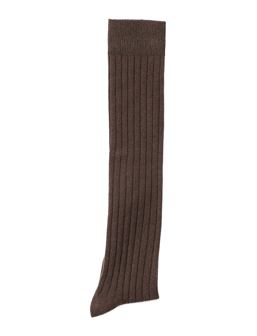 Selected - SLWCHLOE LONG WOOL BLEND RIB SOCK - põlvikud - delicioso - 1