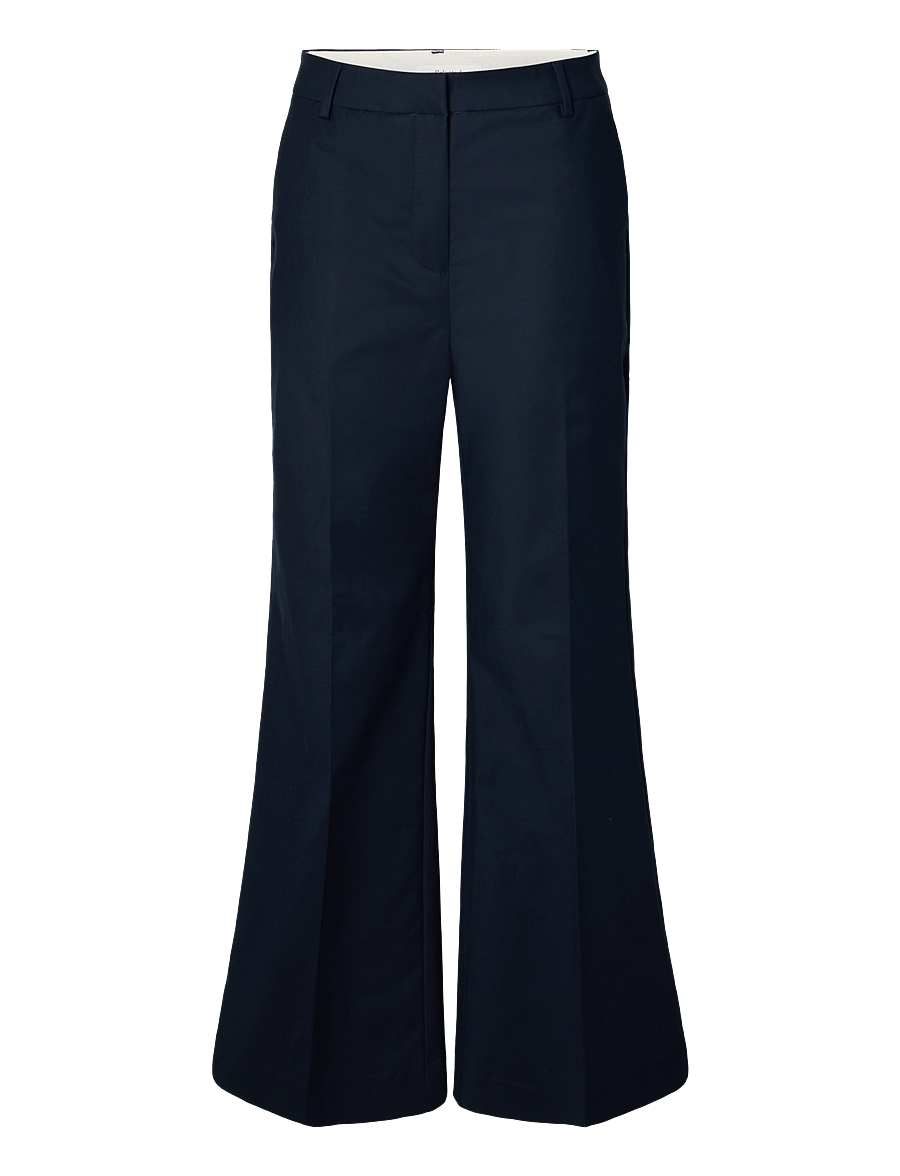 Selected - SLWFLARED LONG DICTE HW PANT - schlaghosen - dark sapphire - 0