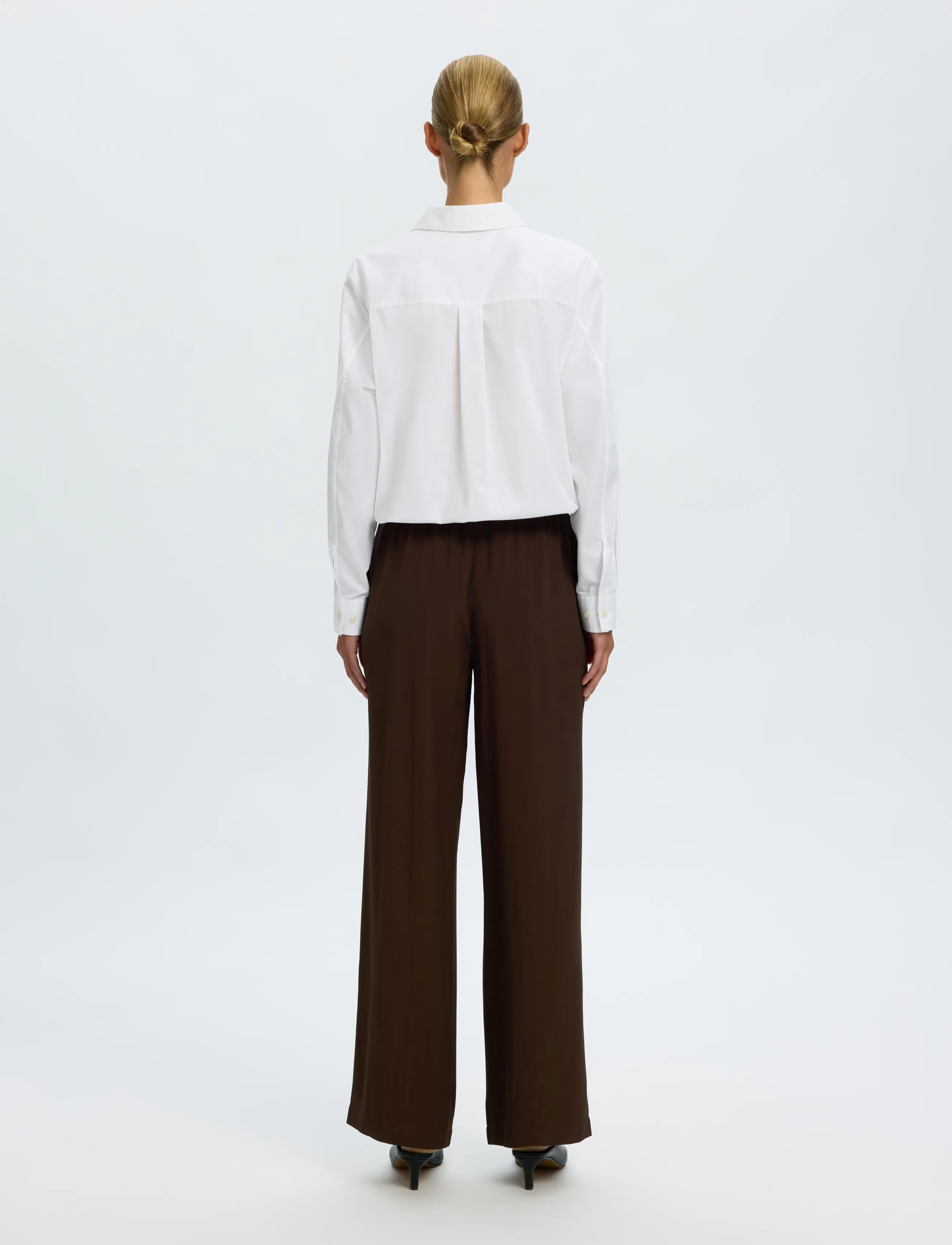 Selected - SLWSOLER MW LONG PANT - hose mit geradem bein - delicioso - 2