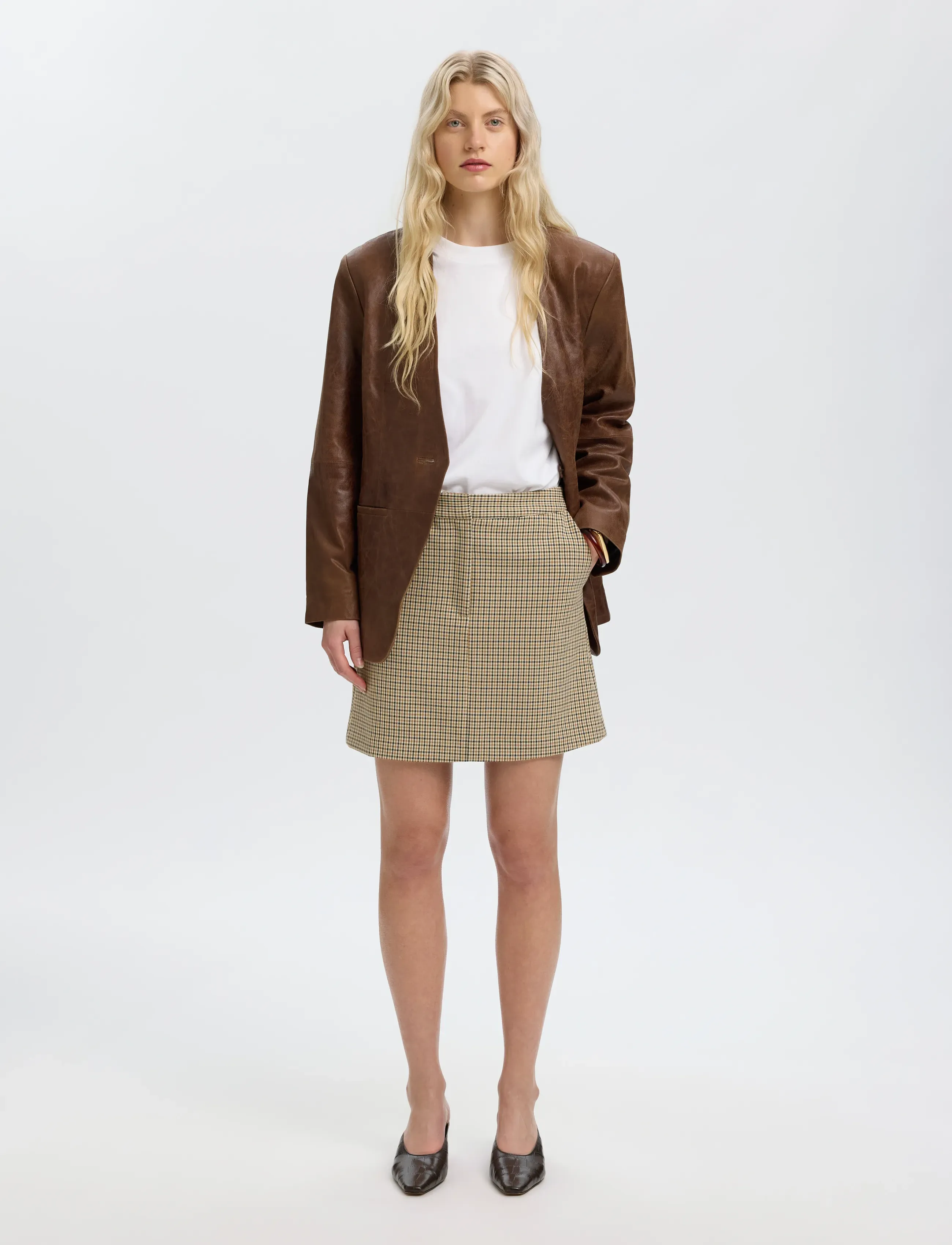 Selected - SLWELARA MW MINI SKIRT - monks robe - 3