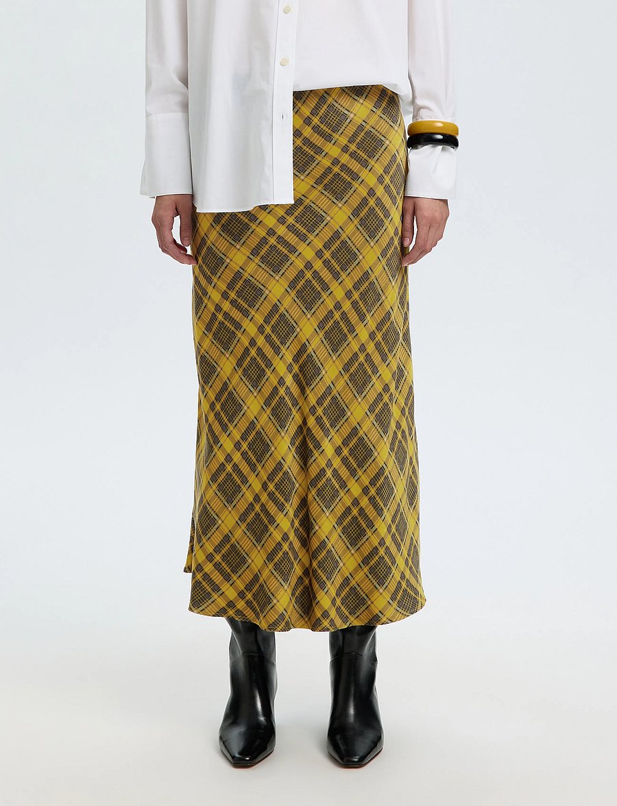 Selected - SLWIDA MW MIDI SKIRT - midi skirts - fir green - 0