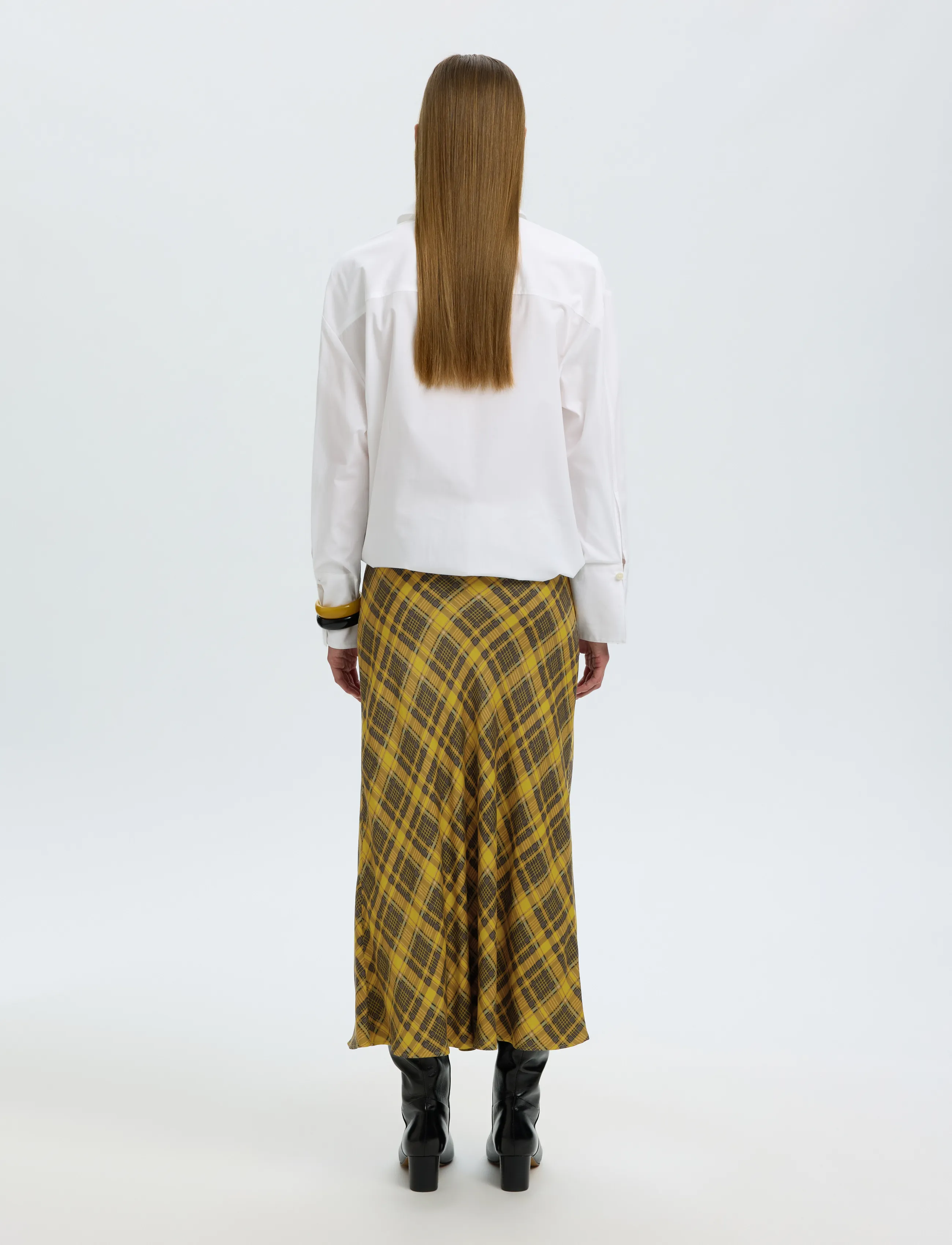 Selected - SLWIDA MW MIDI SKIRT - fir green - 2