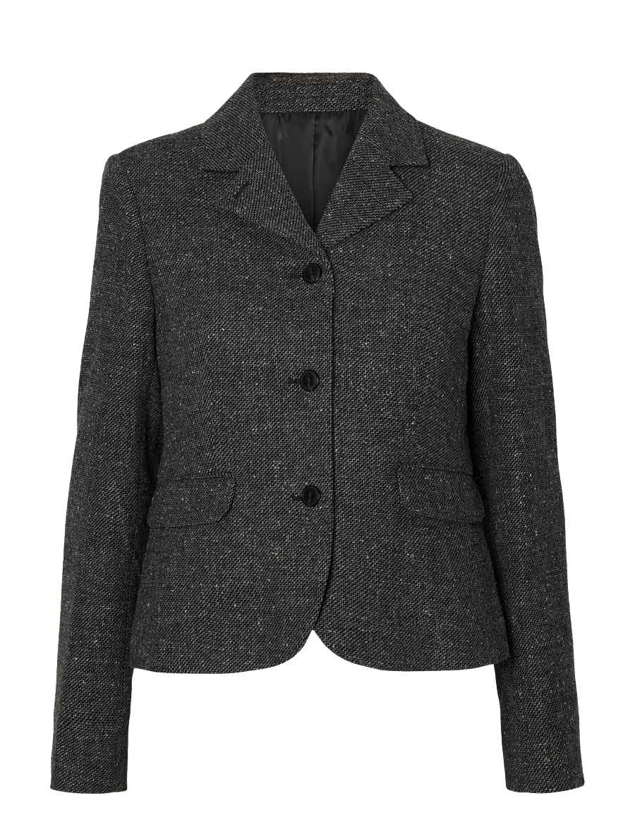 Selected - SLWFITTED CLEA SHORT BLAZER - enkelknäppta kavajer - black - 1