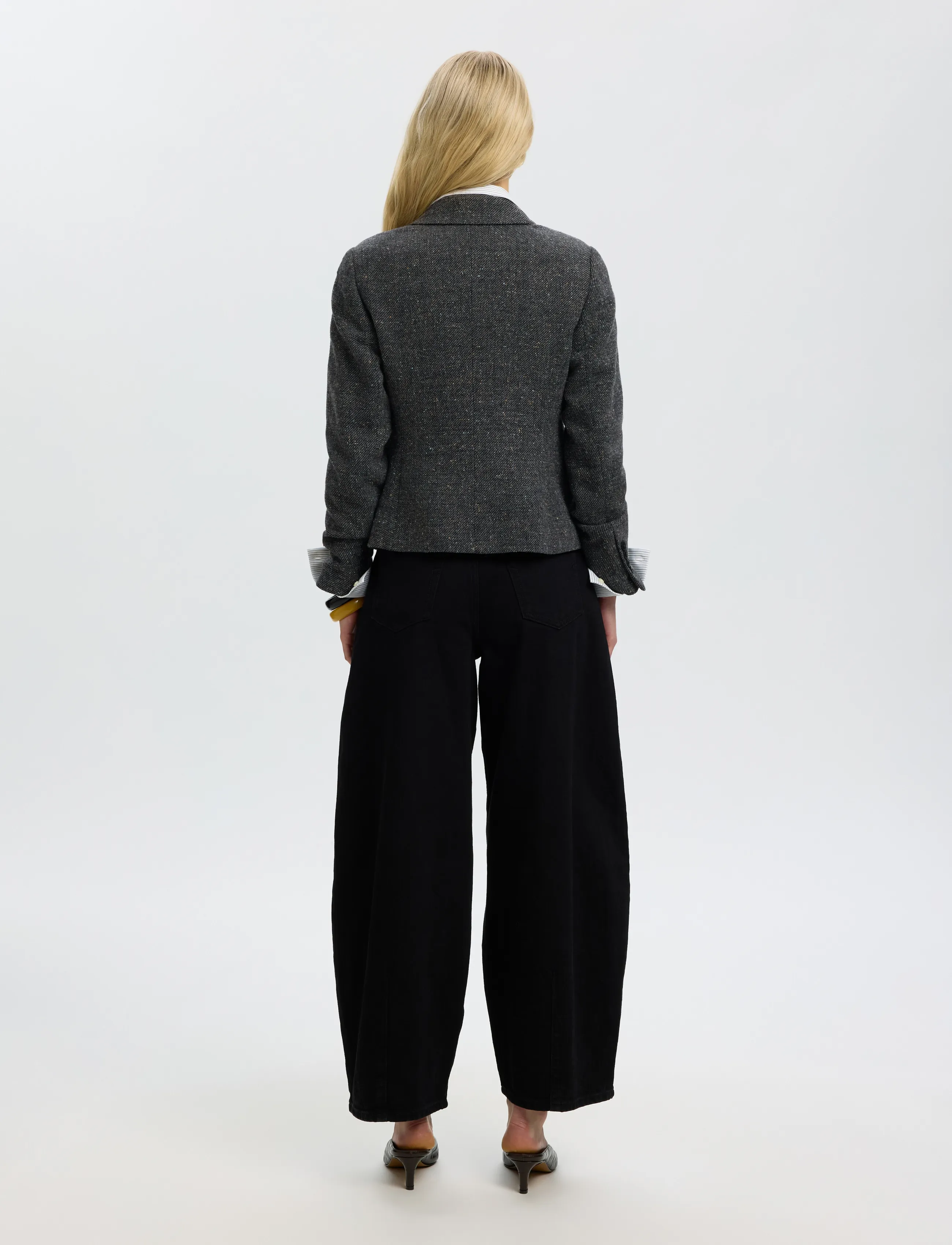 Selected - SLWFITTED CLEA SHORT BLAZER - enkelknäppta kavajer - black - 2