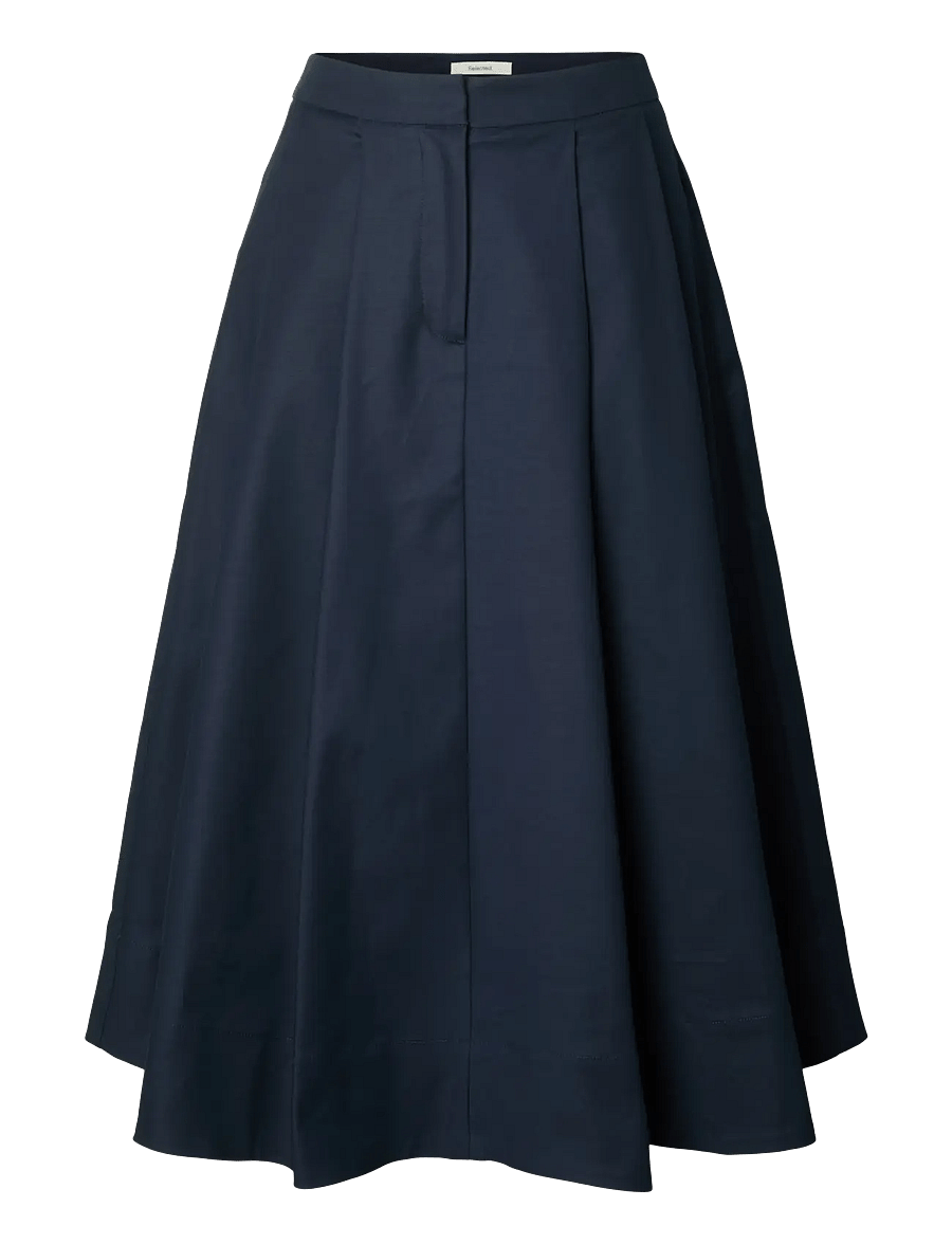 Selected - SLWHEATHER HW MIDI SKIRT - dark sapphire - 1