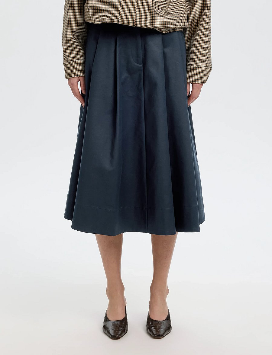 Selected - SLWHEATHER HW MIDI SKIRT - dark sapphire - 0