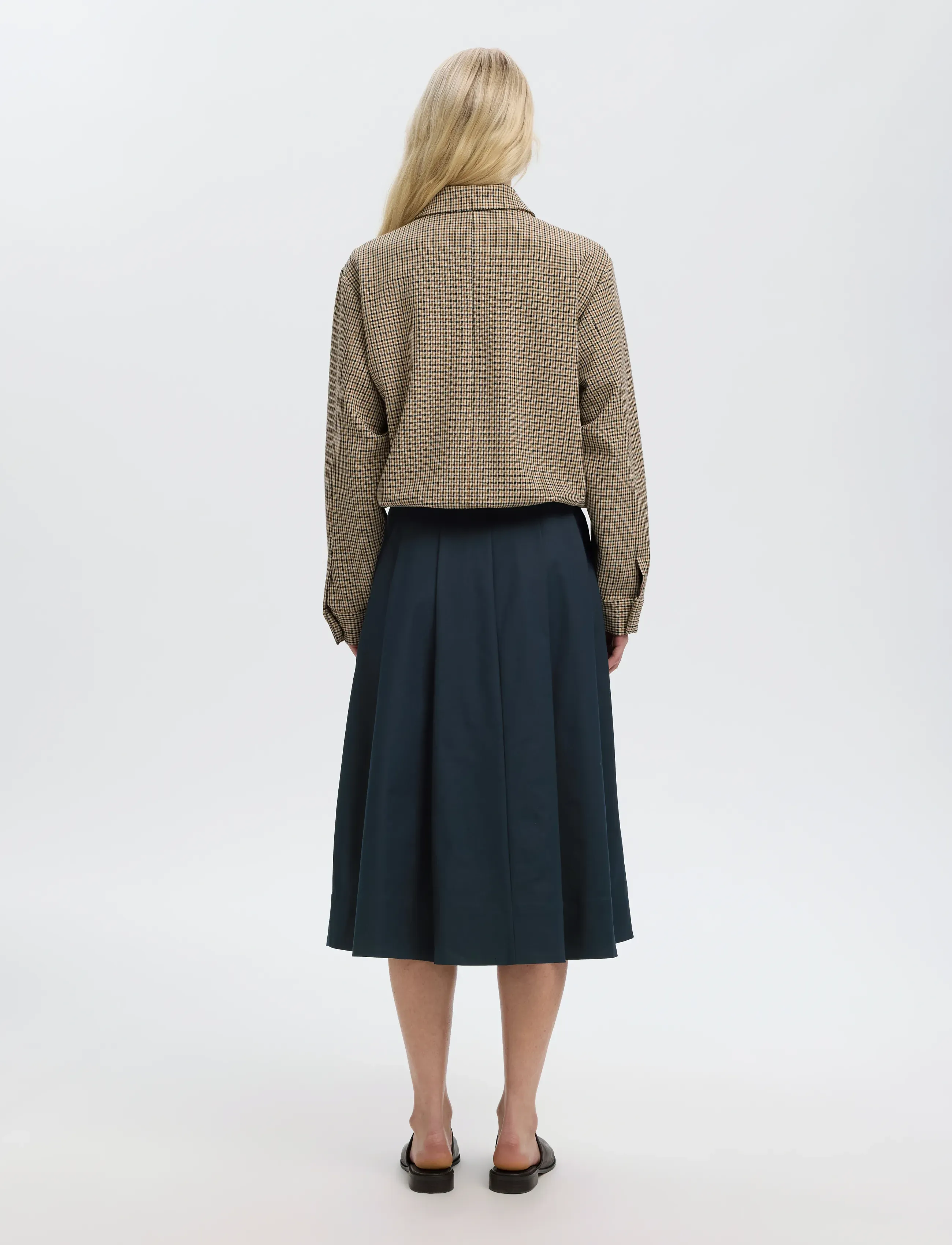 Selected - SLWHEATHER HW MIDI SKIRT - dark sapphire - 2
