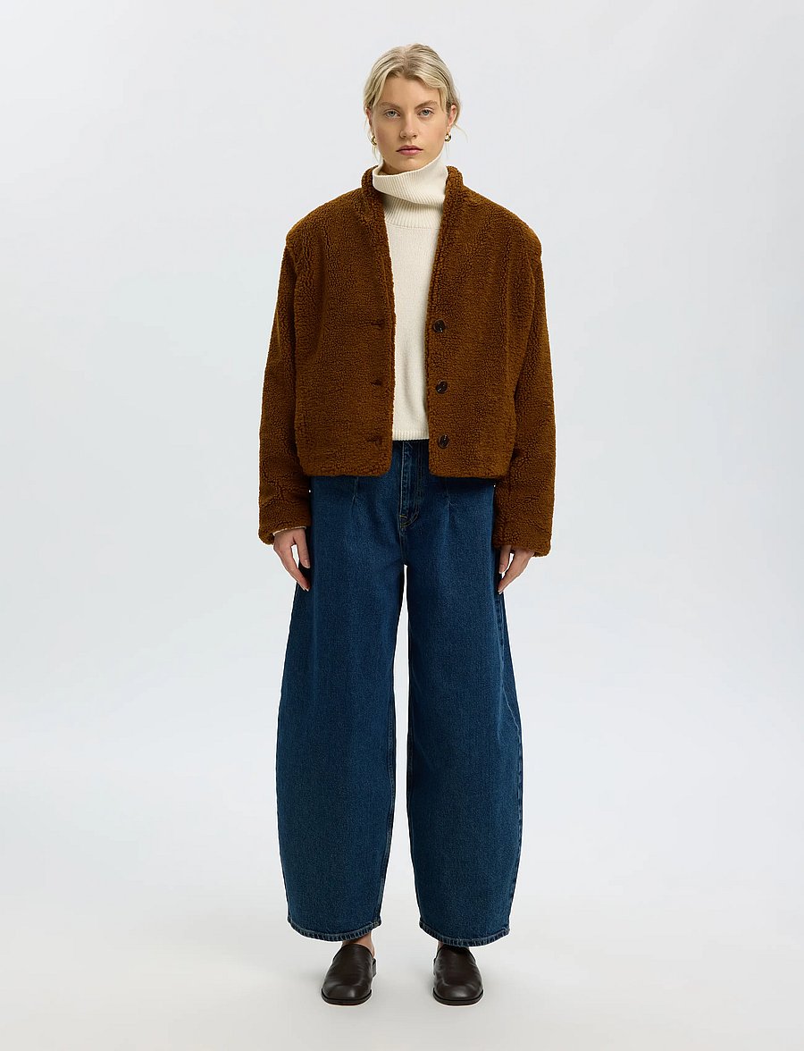 Selected - SLWISABEL TEDDY JACKET - faux fur - monks robe - 3