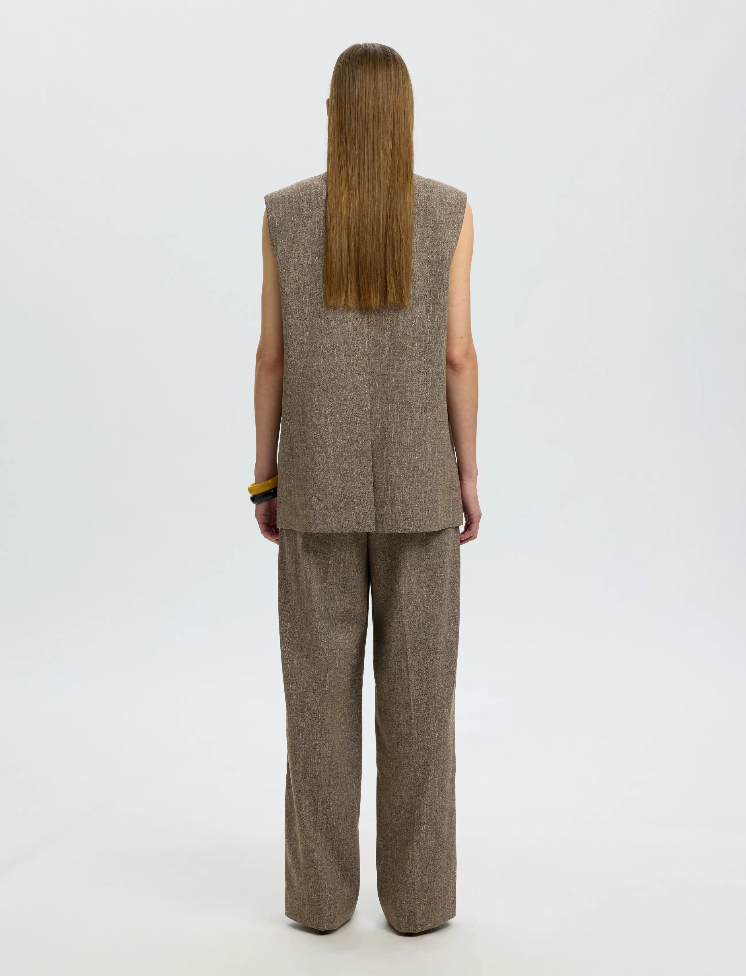 Selected - SLWRELAXED EZMA VEST - veste - chocolate chip - 2