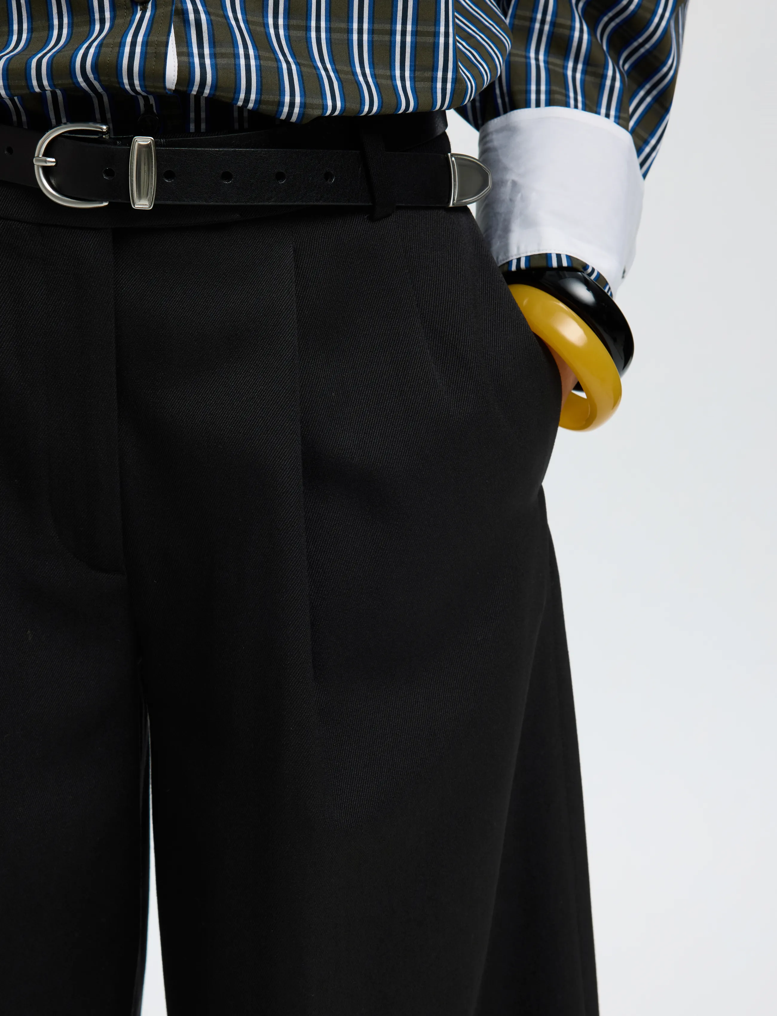 Selected - SLWEXTRA WIDE HW THILDE PANT - black - 4
