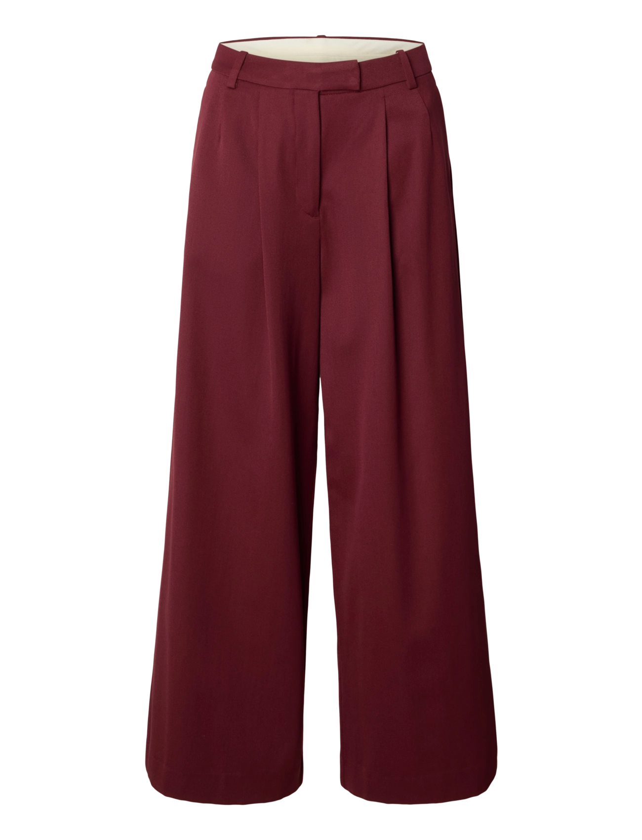 Selected - SLWEXTRA WIDE HW THILDE PANT - tawny port - 1