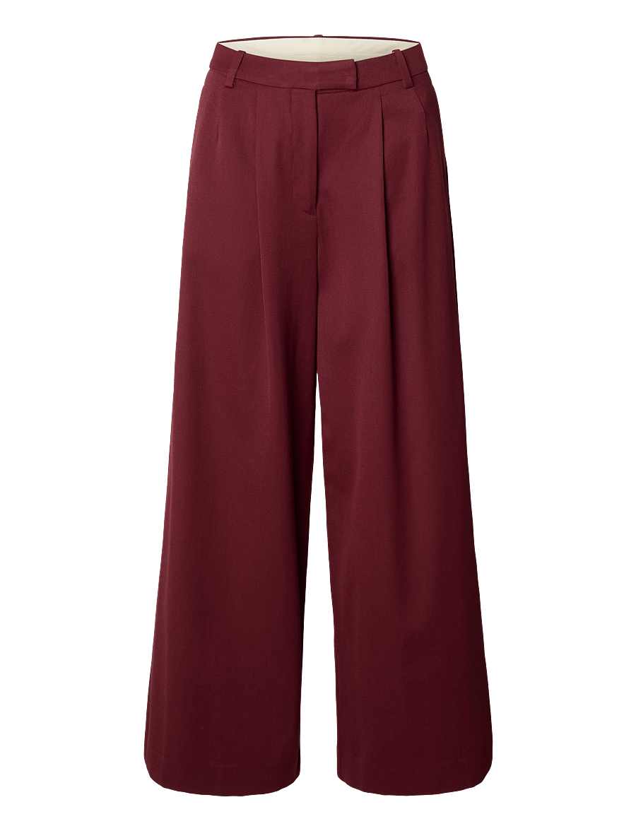 Selected - SLWEXTRA WIDE HW THILDE PANT - tawny port - 1