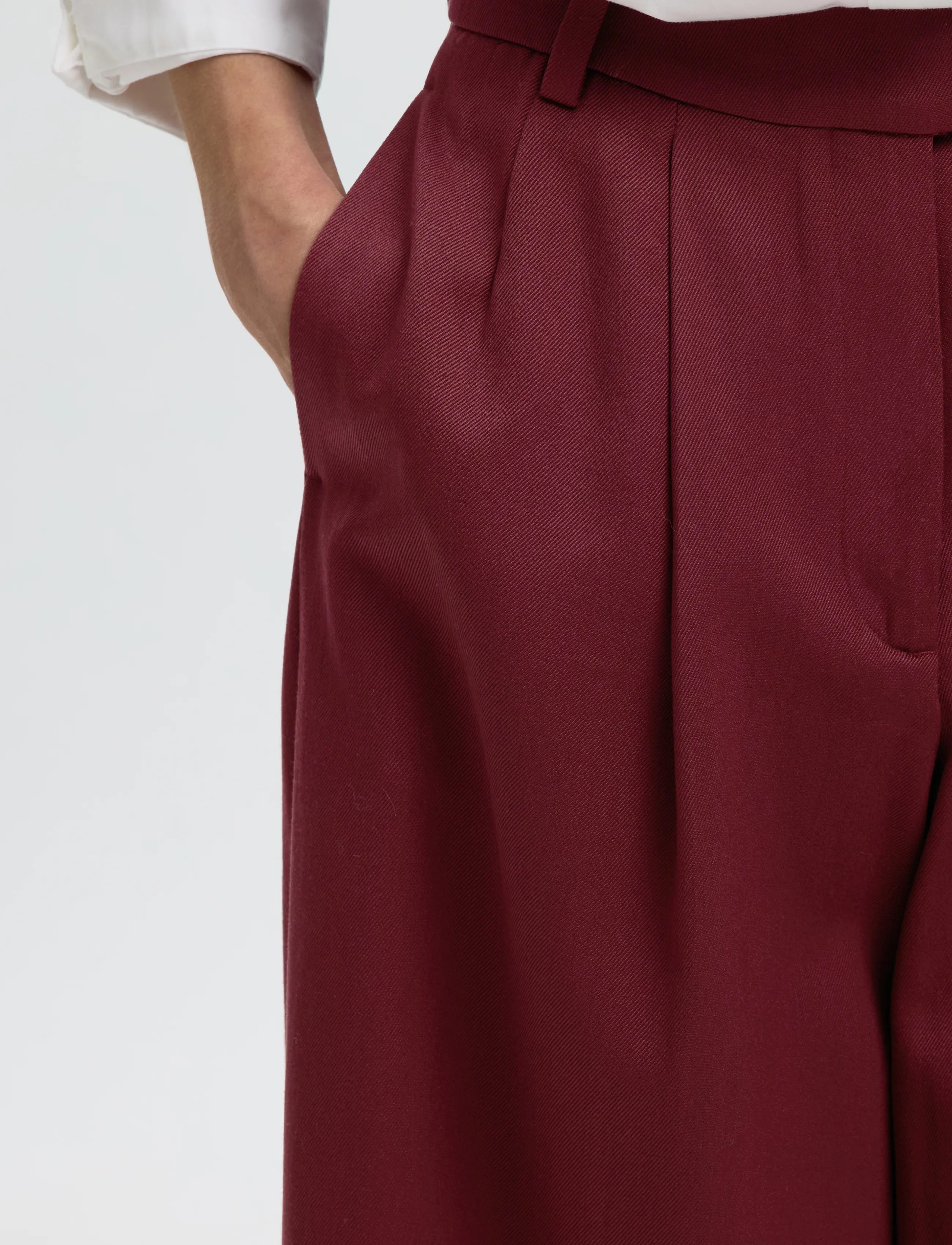 Selected - SLWEXTRA WIDE HW THILDE PANT - tawny port - 4
