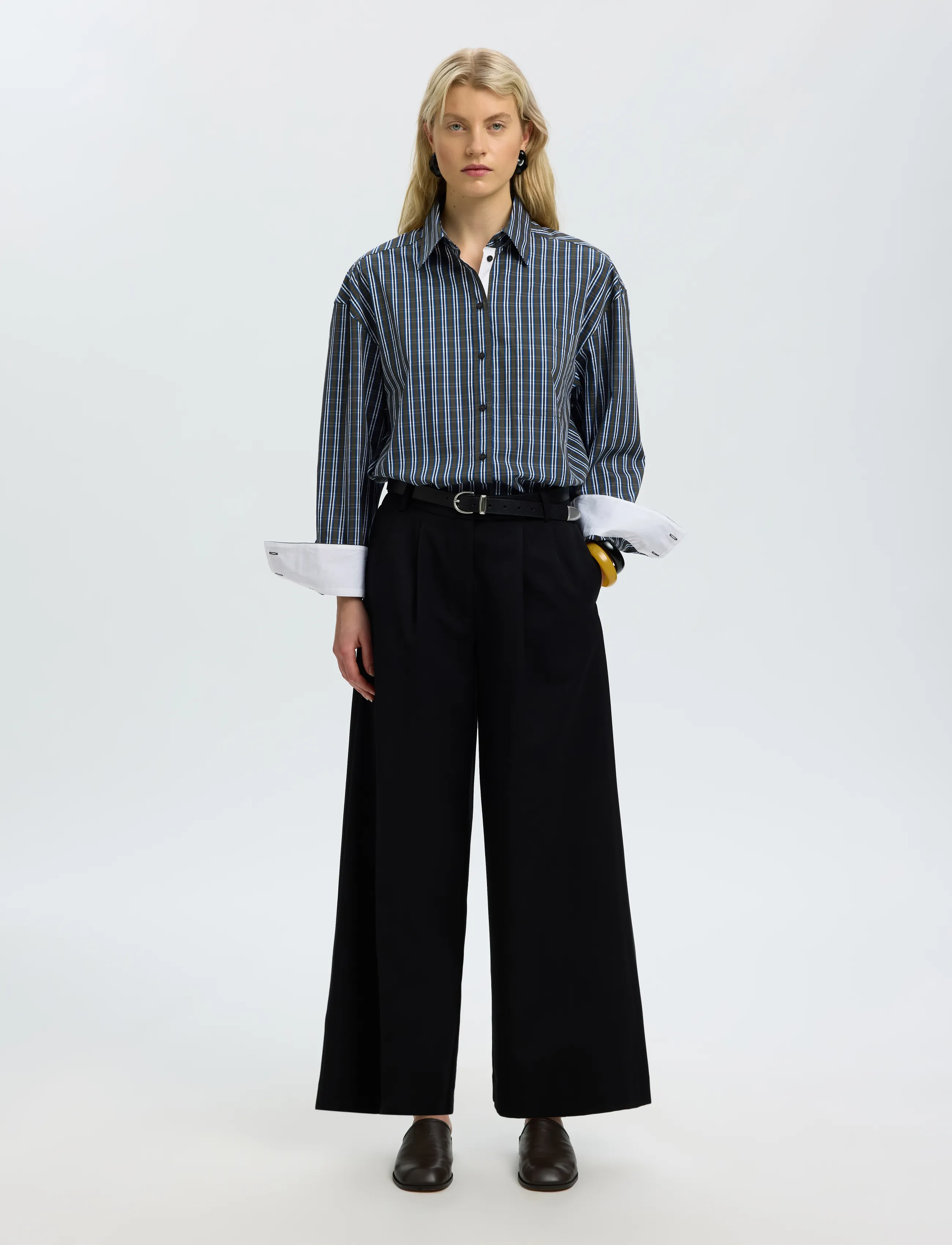 Selected - SLWEDEN OVERSIZED LS POCKET SHIRT - peat - 3