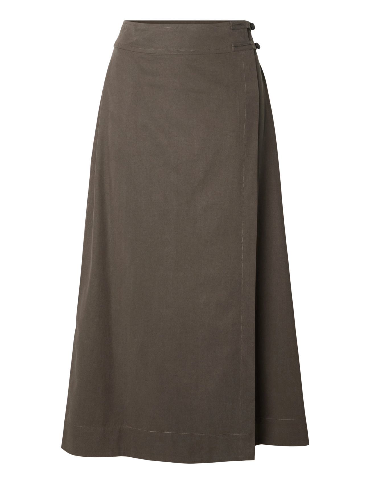 Selected - SLWTALIA HW ANKLE WRAP SKIRT DOMESTIC - turkish coffee - 1