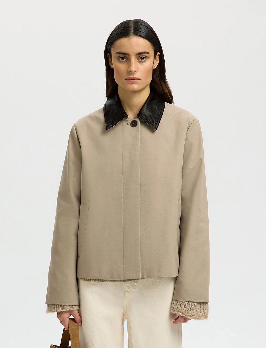 Selected - SLFDALIA JACKET - frühlingsjacken - greige - 0