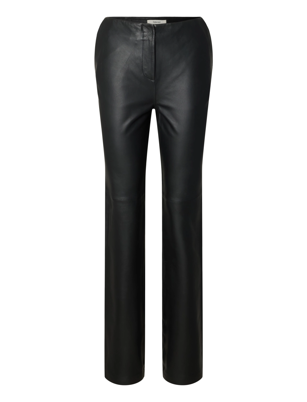 Selected - SLWBRANDA HW LEATHER PANT - black - 1