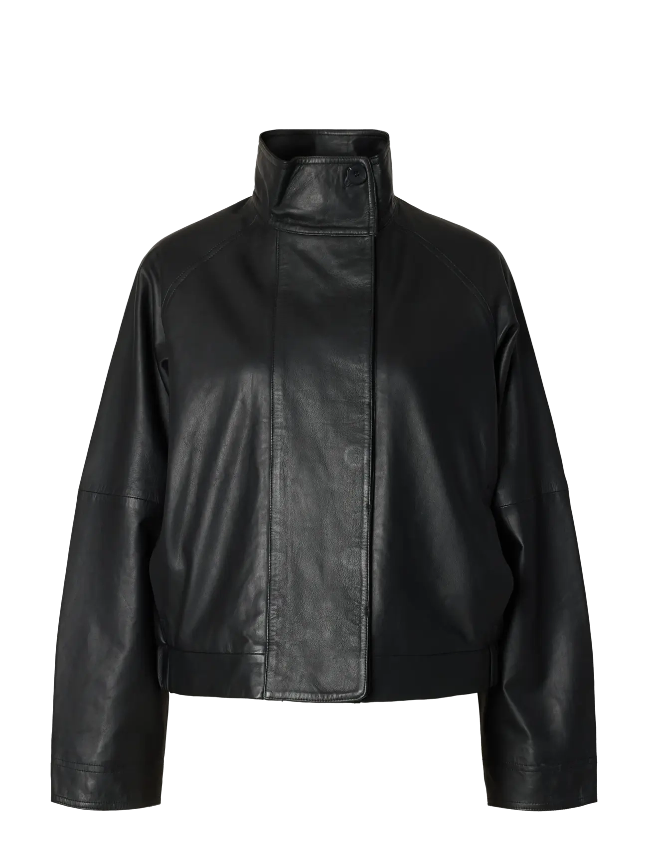 Selected - SLWZENIA LEATHER JACKET - black - 1