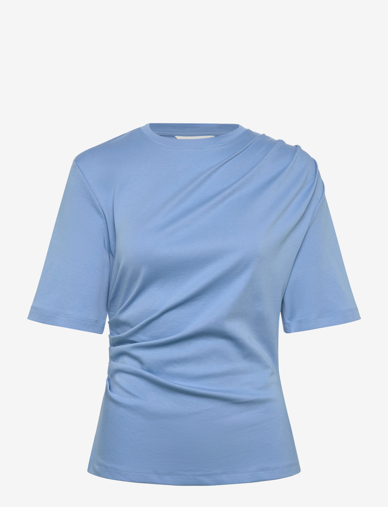 Selected - SLWOLINE LIGHT TWIST TEE - t-shirty - blissful blue - 0