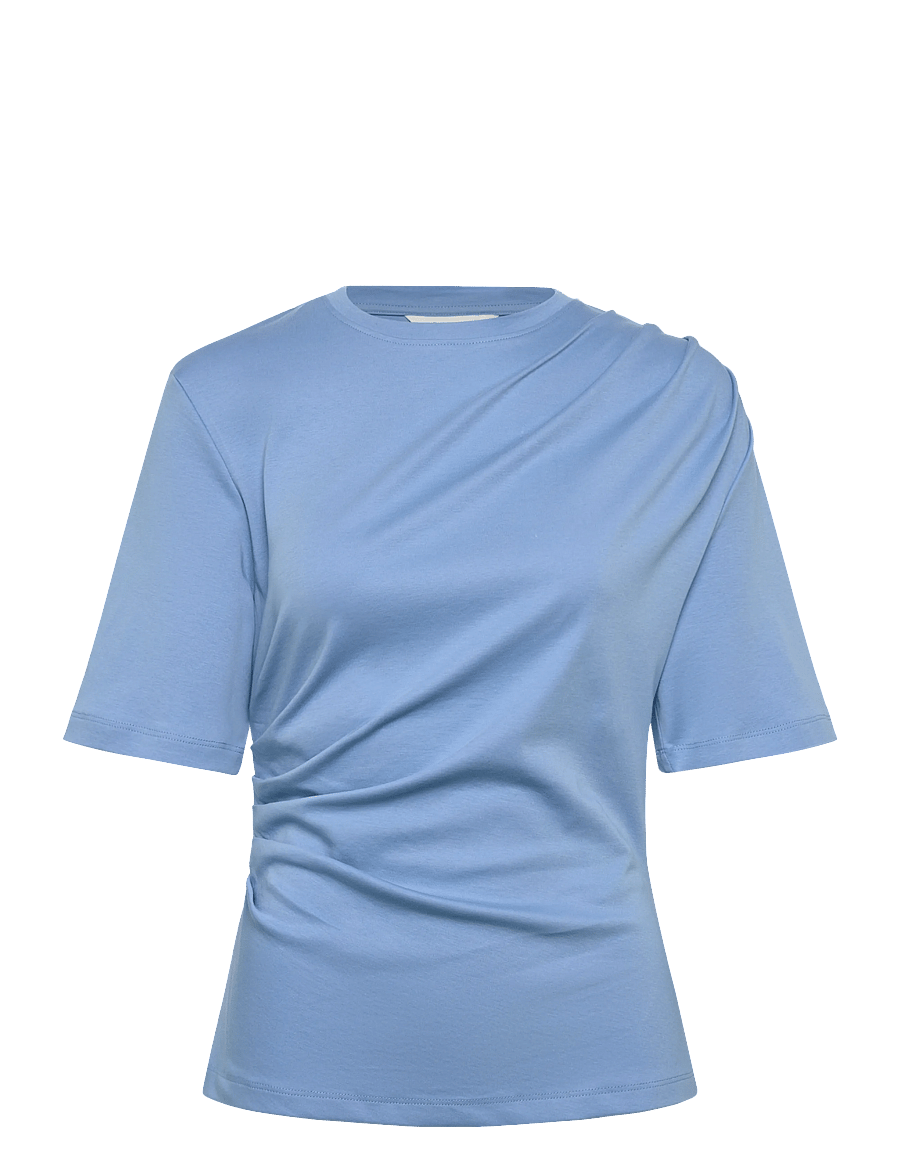 Selected - SLWOLINE LIGHT TWIST TEE NOOS - t-shirts - blissful blue - 1