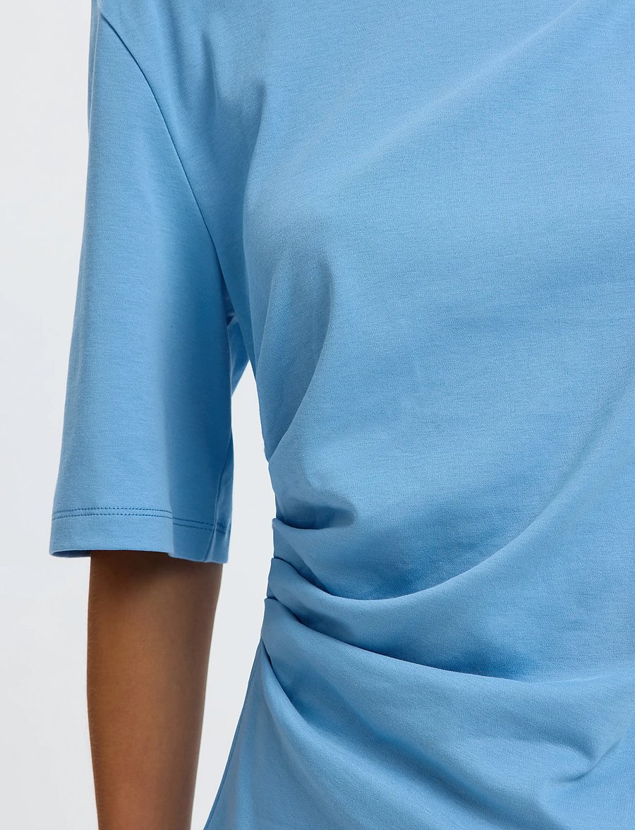 Selected - SLWOLINE LIGHT TWIST TEE NOOS - t-shirts - blissful blue - 5