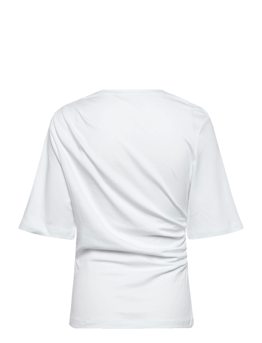 Selected - SLWOLINE LIGHT TWIST TEE - t-shirts - bright white - 1