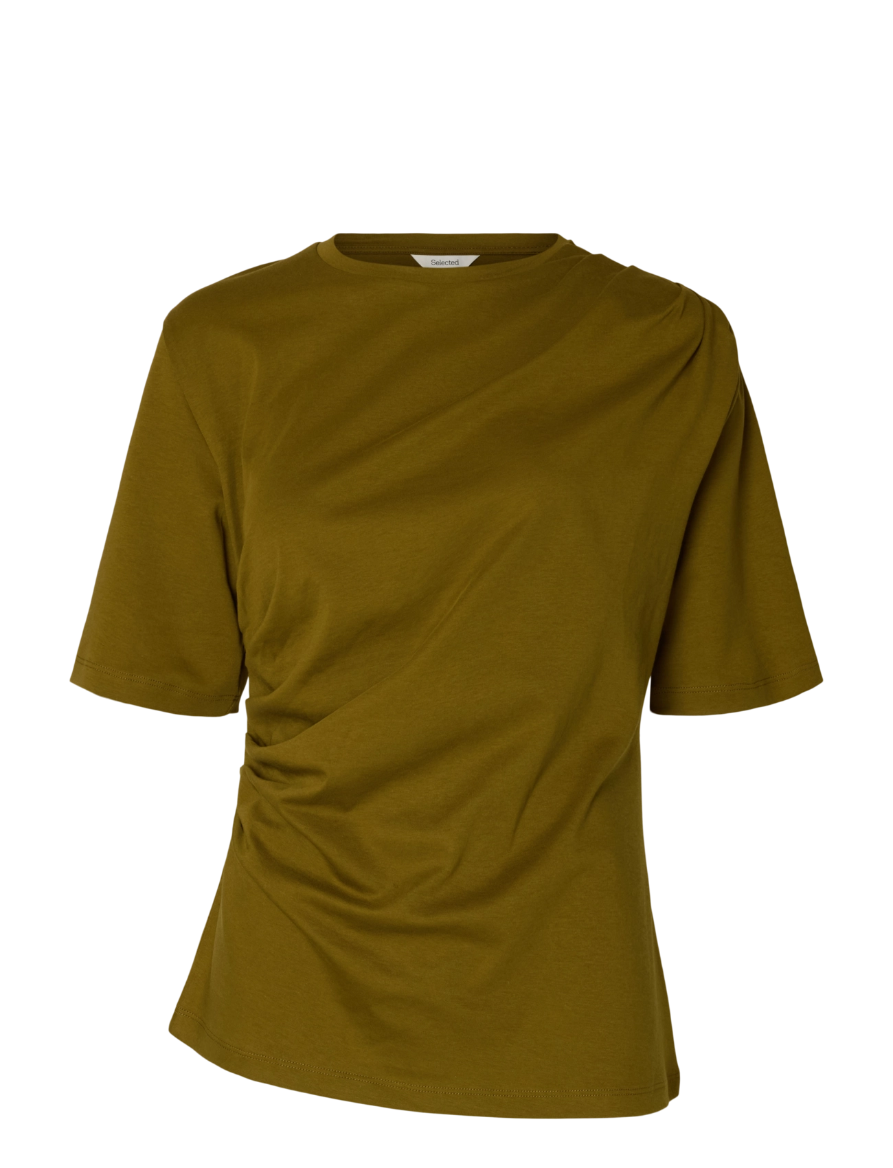 Selected - SLWOLINE LIGHT TWIST TEE - t-shirts - fir green - 1