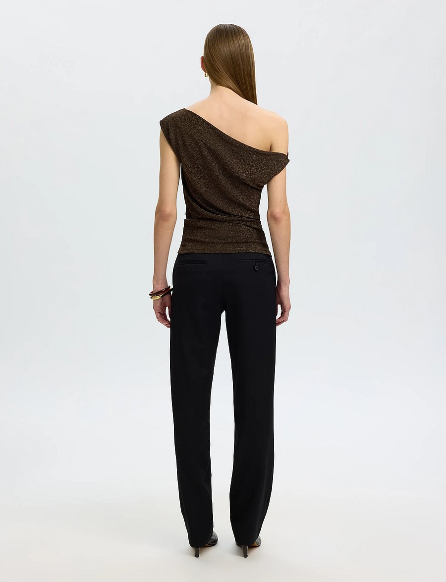 Selected - SLWNORI FITTED ASYMMETRIC TOP - crop tops - delicioso - 2