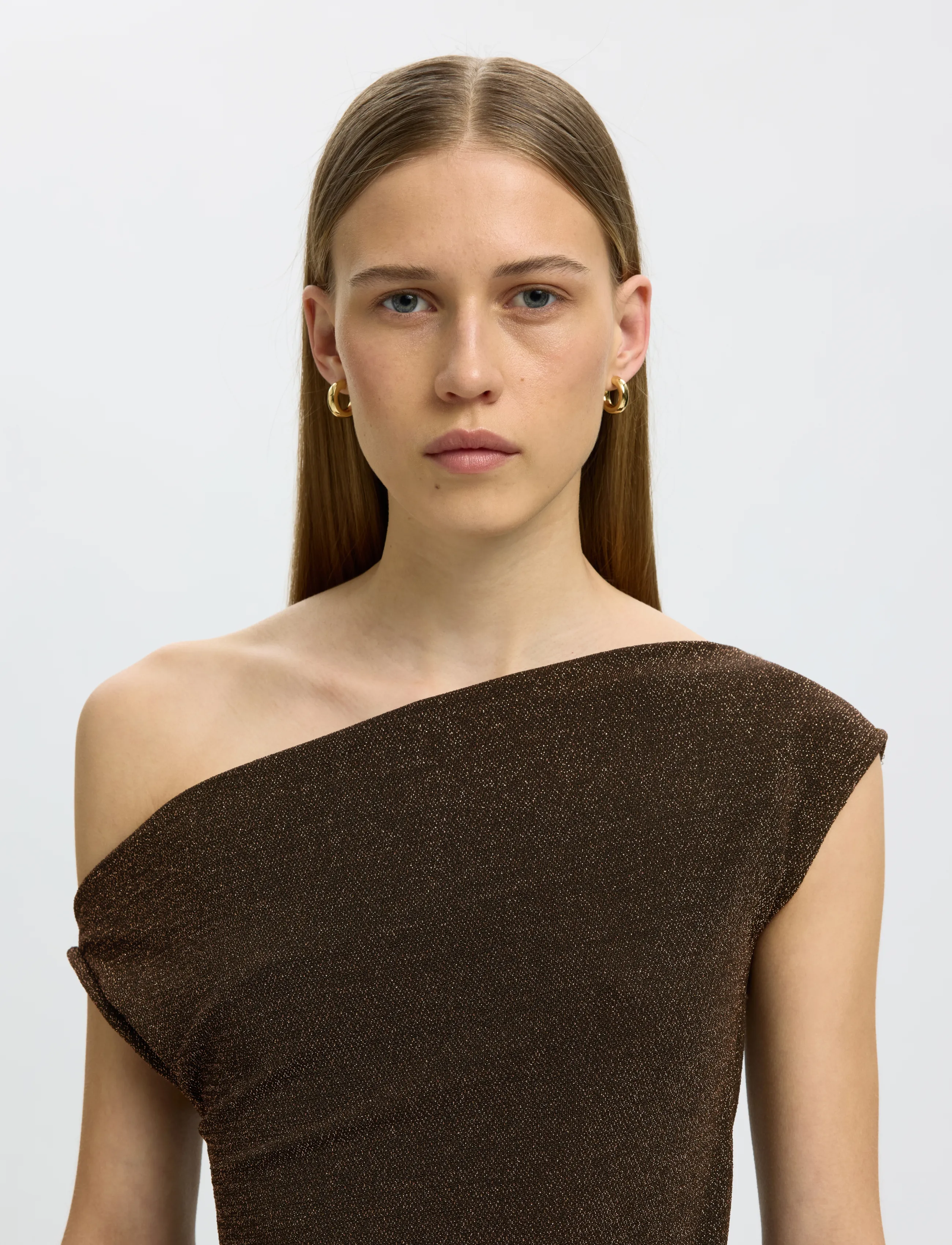 Selected - SLWNORI FITTED ASYMMETRIC TOP - crop tops - delicioso - 4