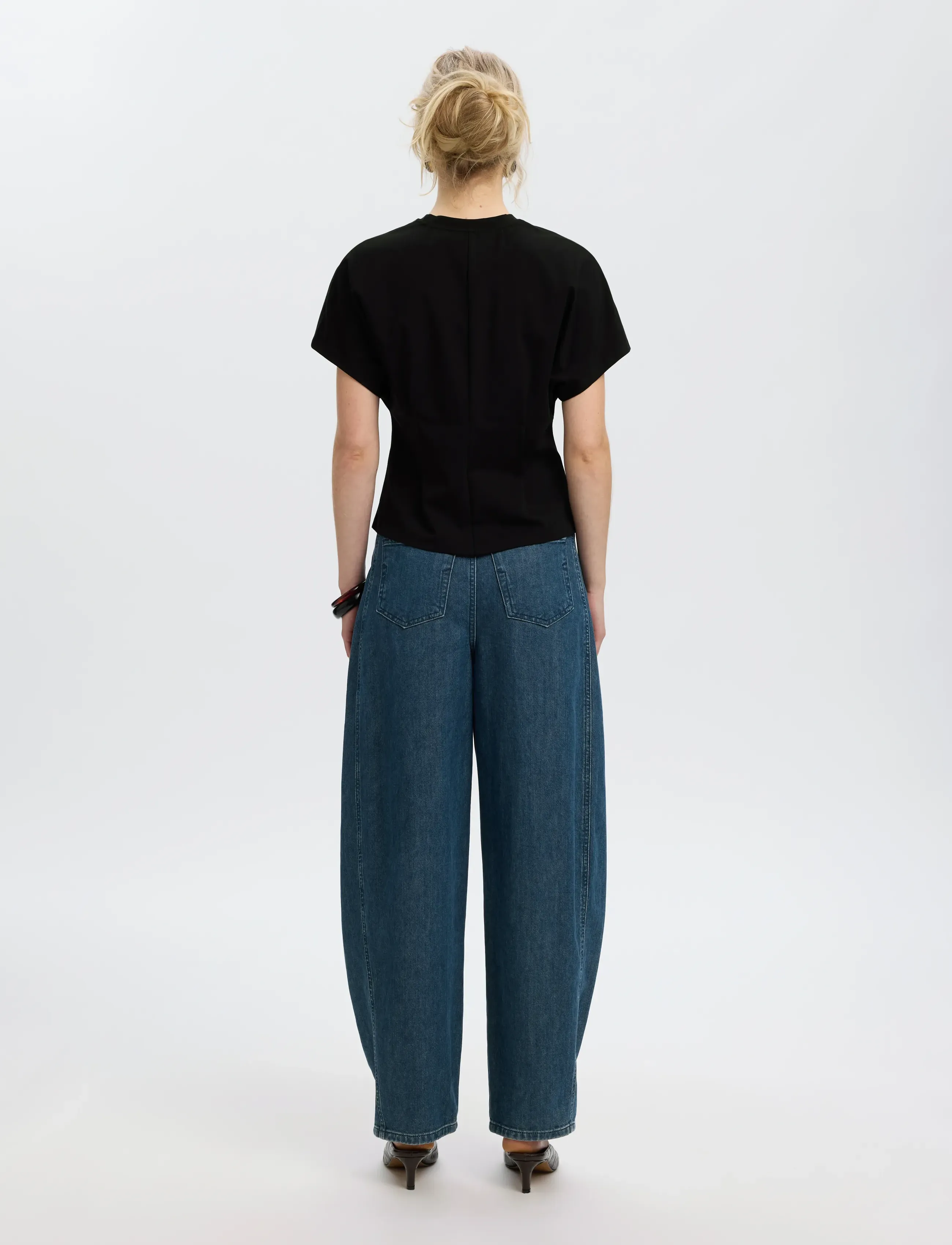 Selected - SLWERA SS TOP NOOS - t-shirts - black - 2