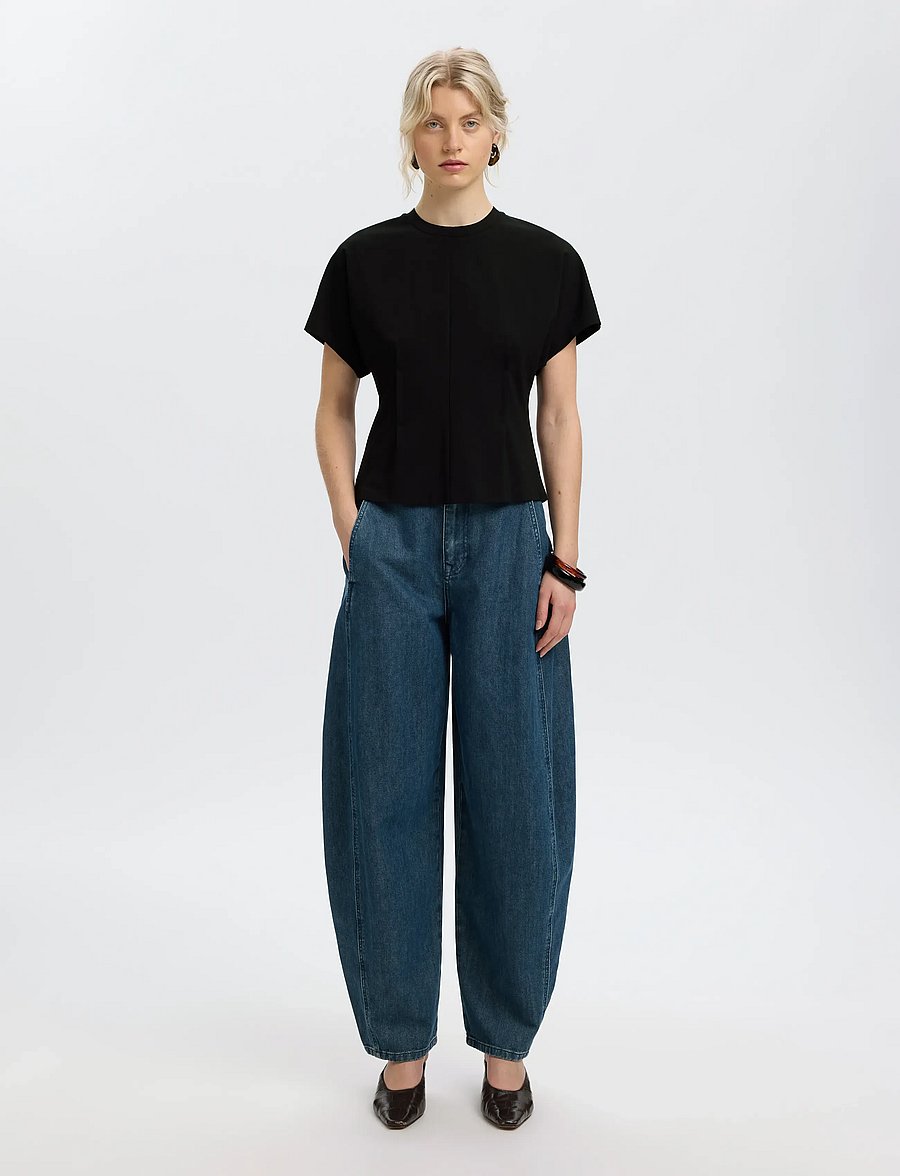 Selected - SLWERA SS TOP NOOS - t-shirts - black - 3