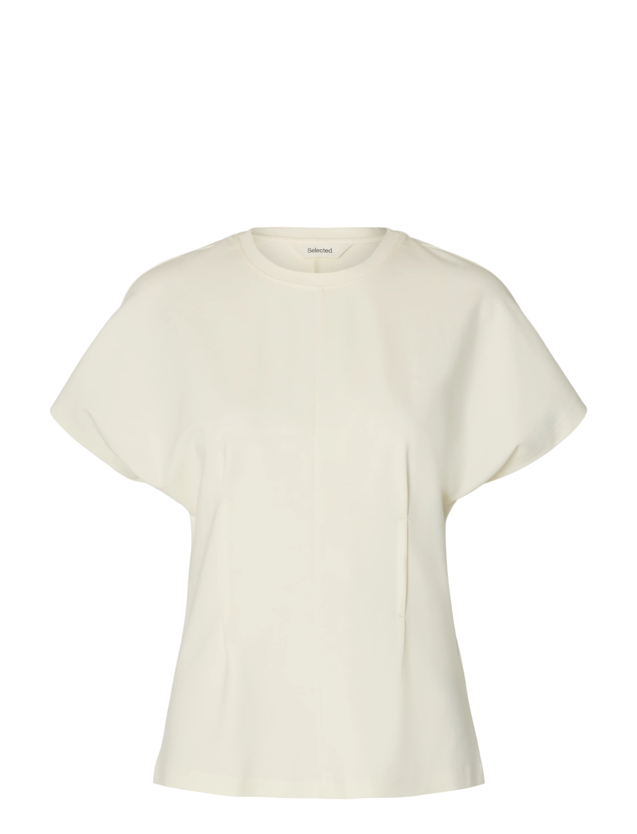 Selected SLWERA SS TOP NOOS - T-shirts - EGRET / cream