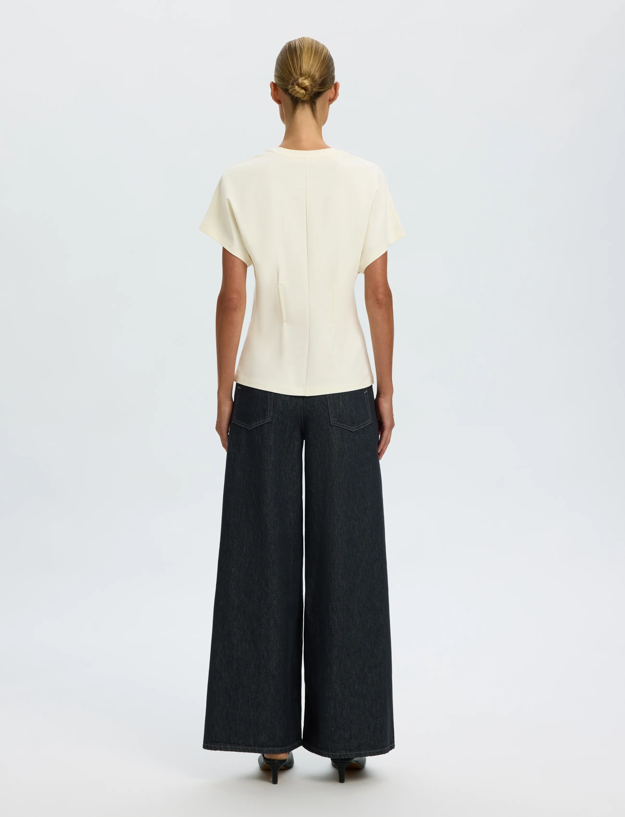 Selected - SLWERA SS TOP NOOS - t-shirts - egret - 2