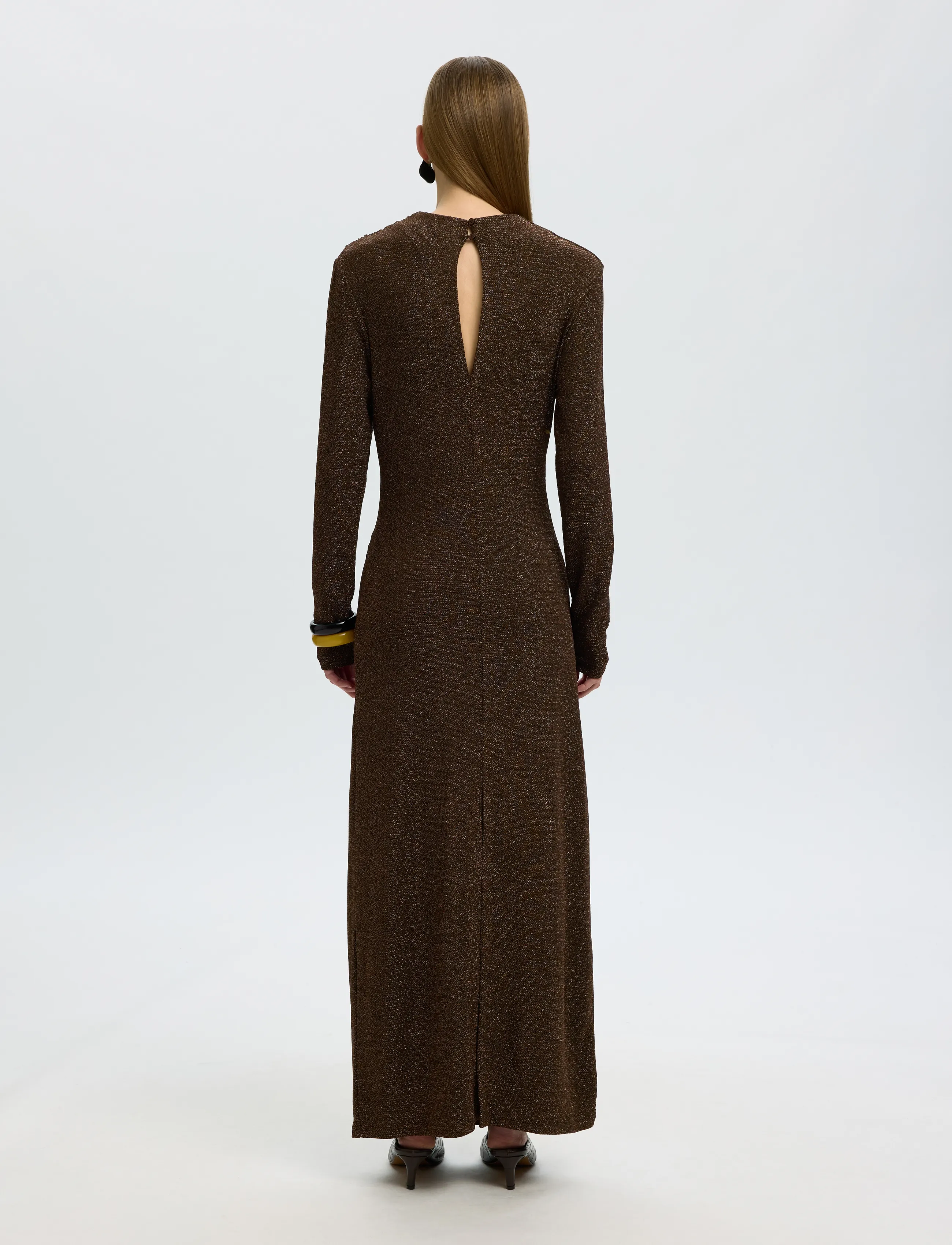 Selected - SLWNORI LS LONG DRESS - delicioso - 2