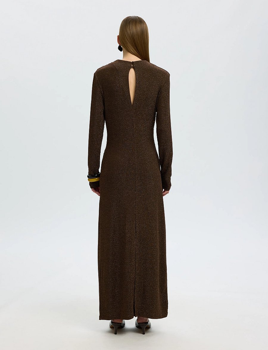 Selected - SLWNORI LS LONG DRESS - aftenkjoler - delicioso - 2