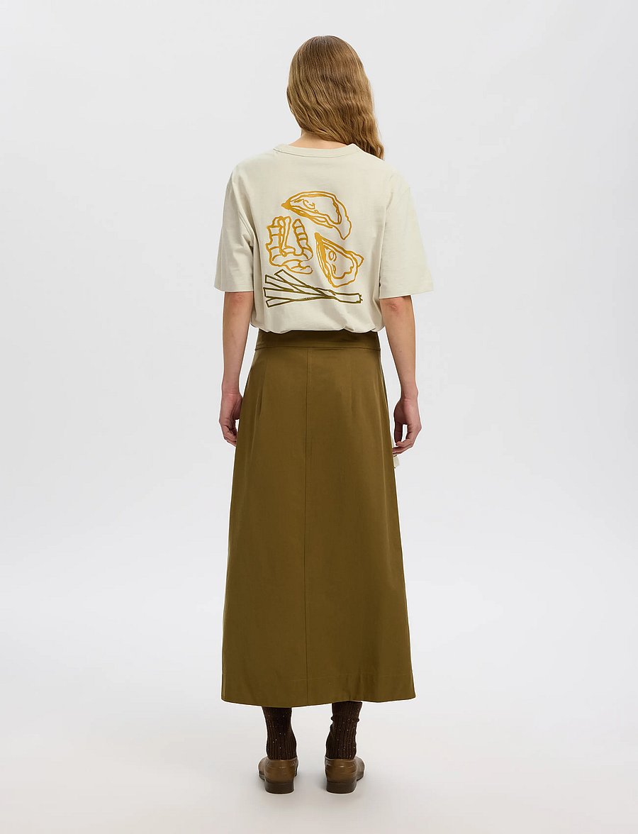 Selected - SLWDOMESTIC RELAXED DIA SS TEE - t-shirts - silver birch - 3