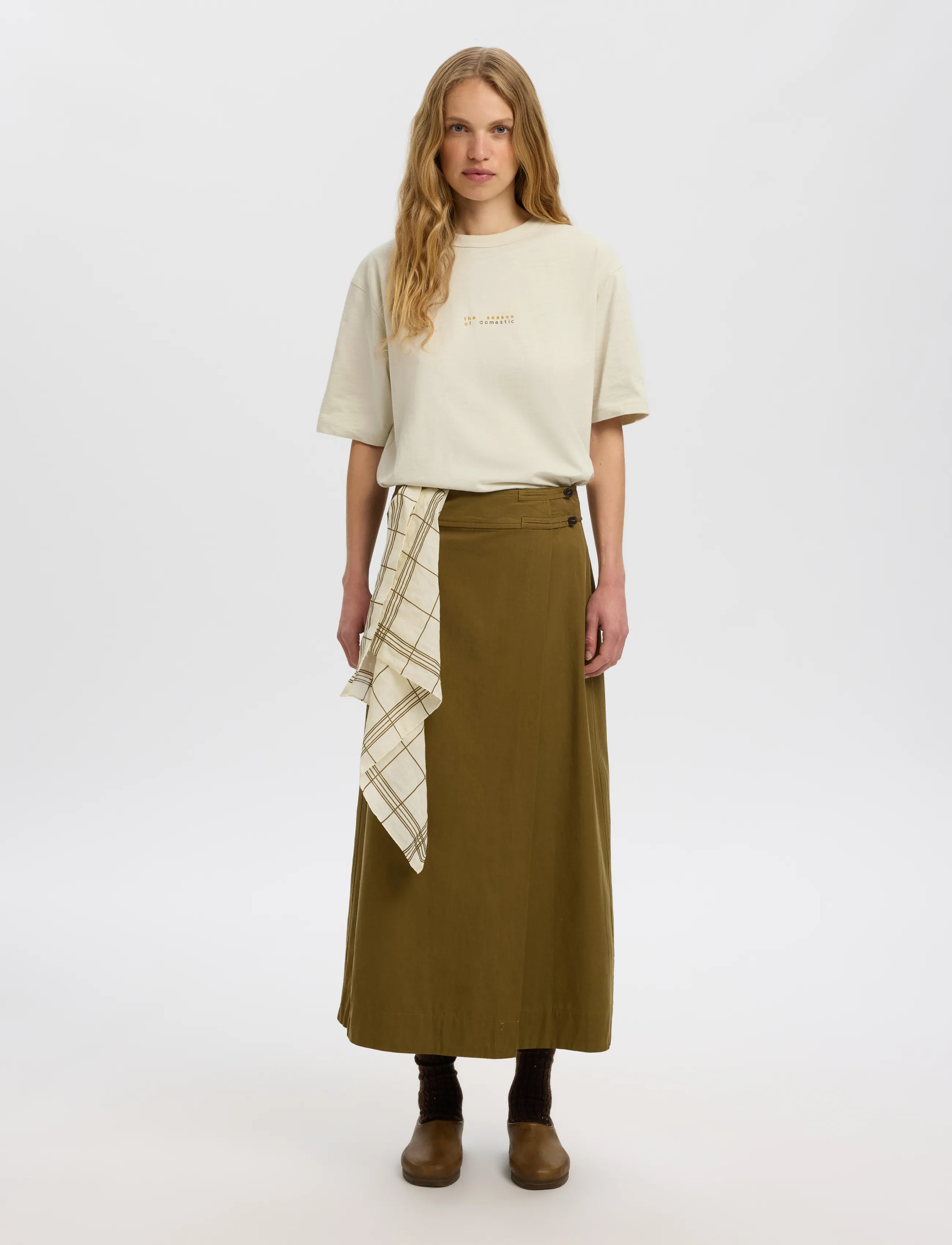 Selected - SLWDOMESTIC RELAXED DIA SS TEE - t-shirts - silver birch - 4