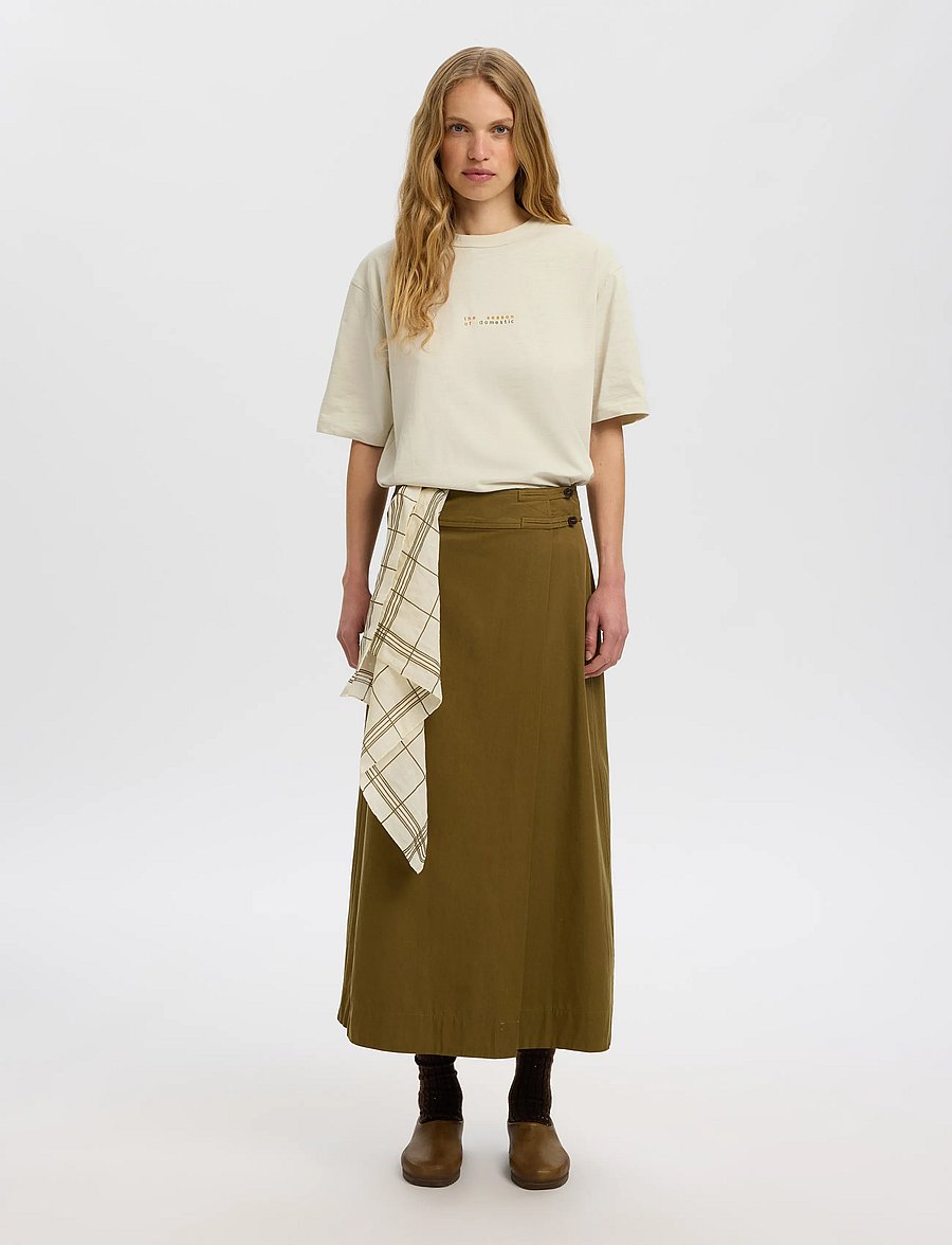 Selected - SLWDOMESTIC RELAXED DIA SS TEE - t-shirts - silver birch - 4
