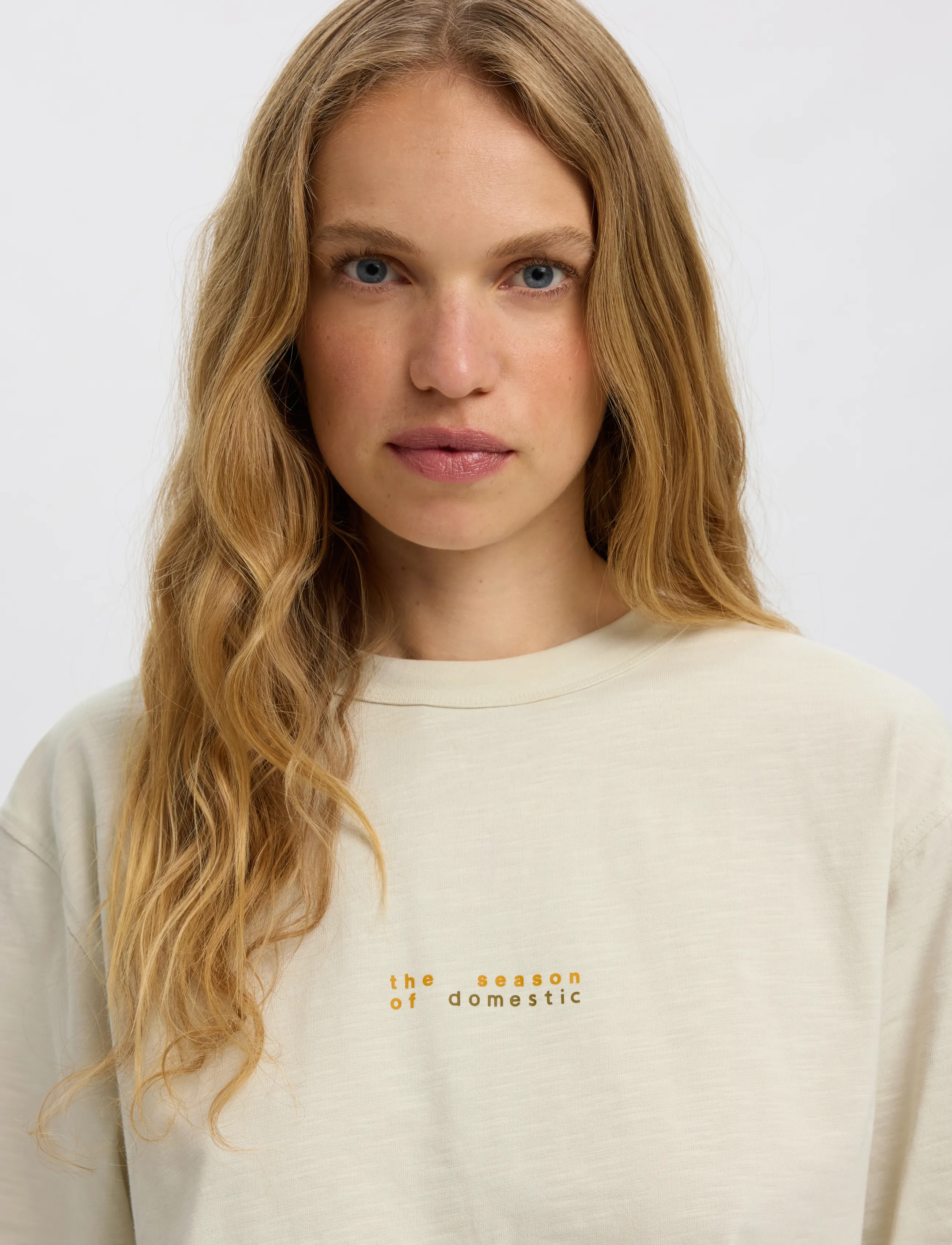 Selected - SLWDOMESTIC RELAXED DIA SS TEE - t-shirts - silver birch - 5