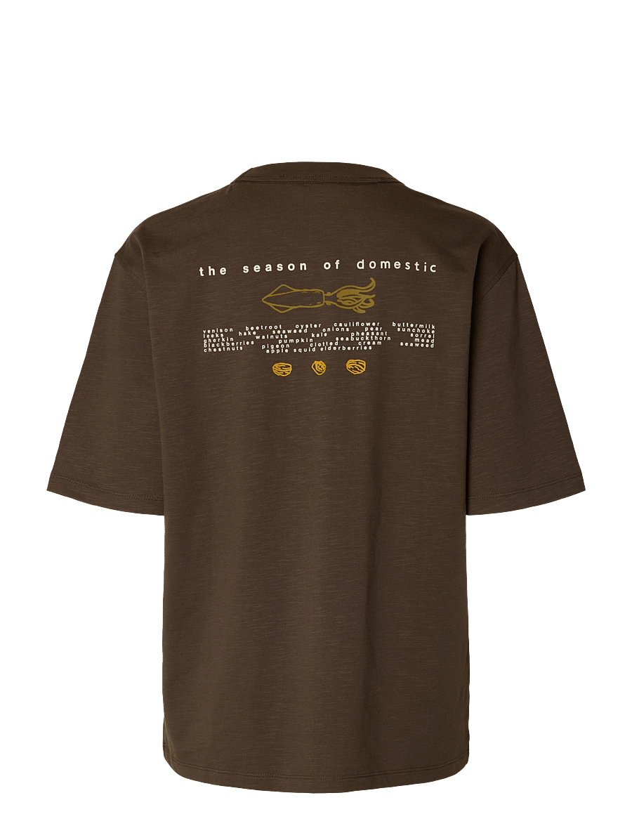 Selected - SLWDOMESTIC RELAXED DIA SS TEE - t-shirts - turkish coffee - 2